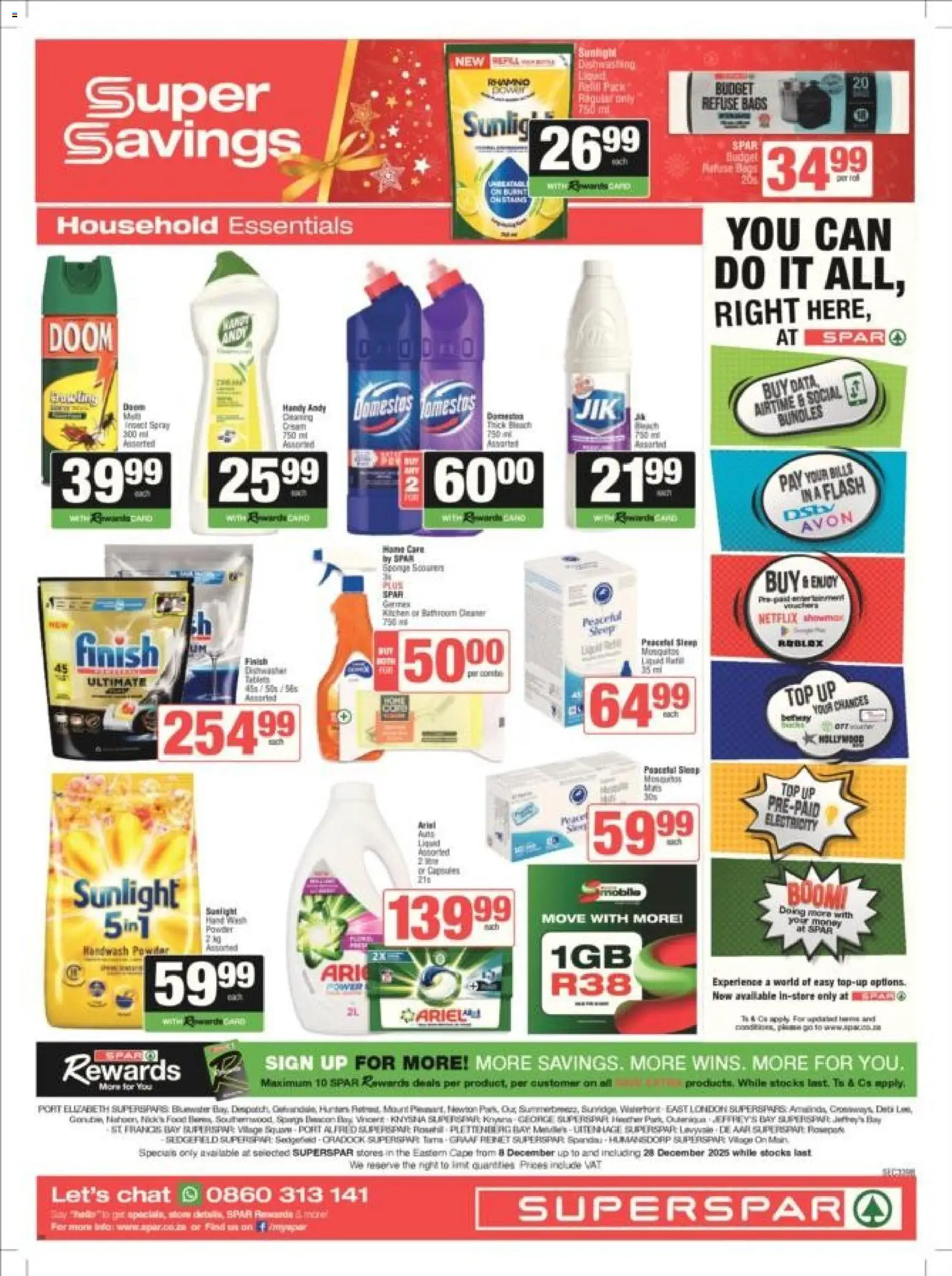 New Superspar catalogue – valid from 08.12.2025 | Page: 20 | Products: Data, Handwash, Refuse bags