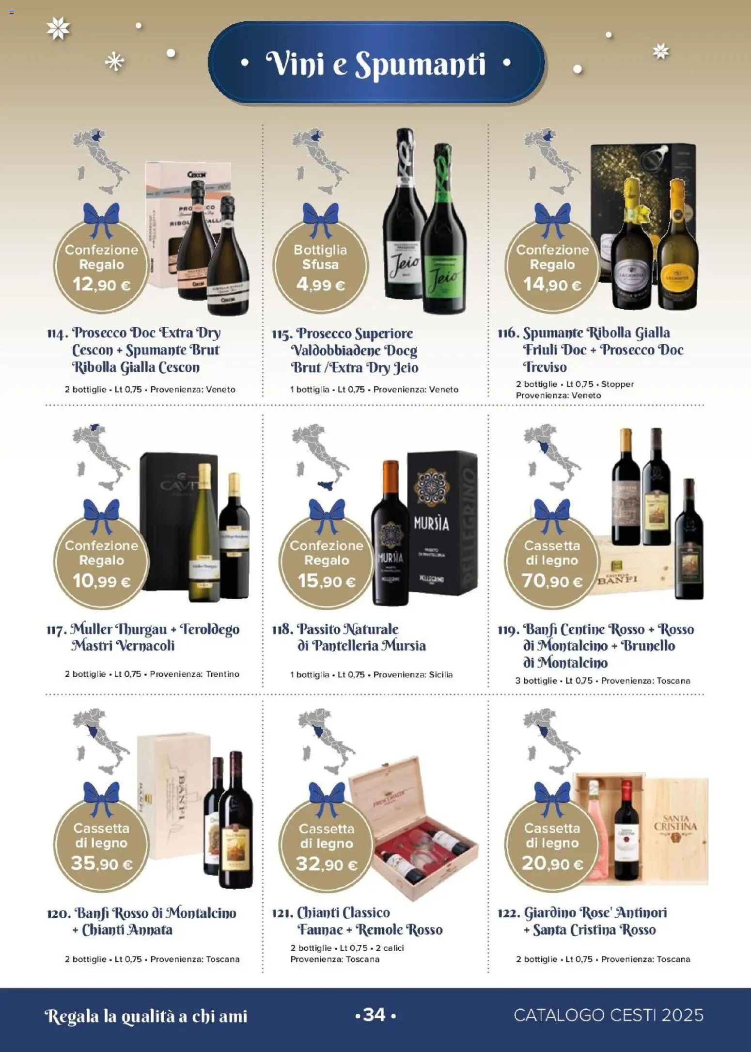 Volantino Oasi del 26.11.2025 | Pagina: 34 | Prodotti: Prosecco, Spumante, Bottiglia