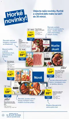 Náhled letáku Tesco Vepřová klobása ve španělském stylu, 300 g od 15.10.2025 | Strana: 20 | Produkty: Hovězí žebra, Klobása, Guláš, Klobásky