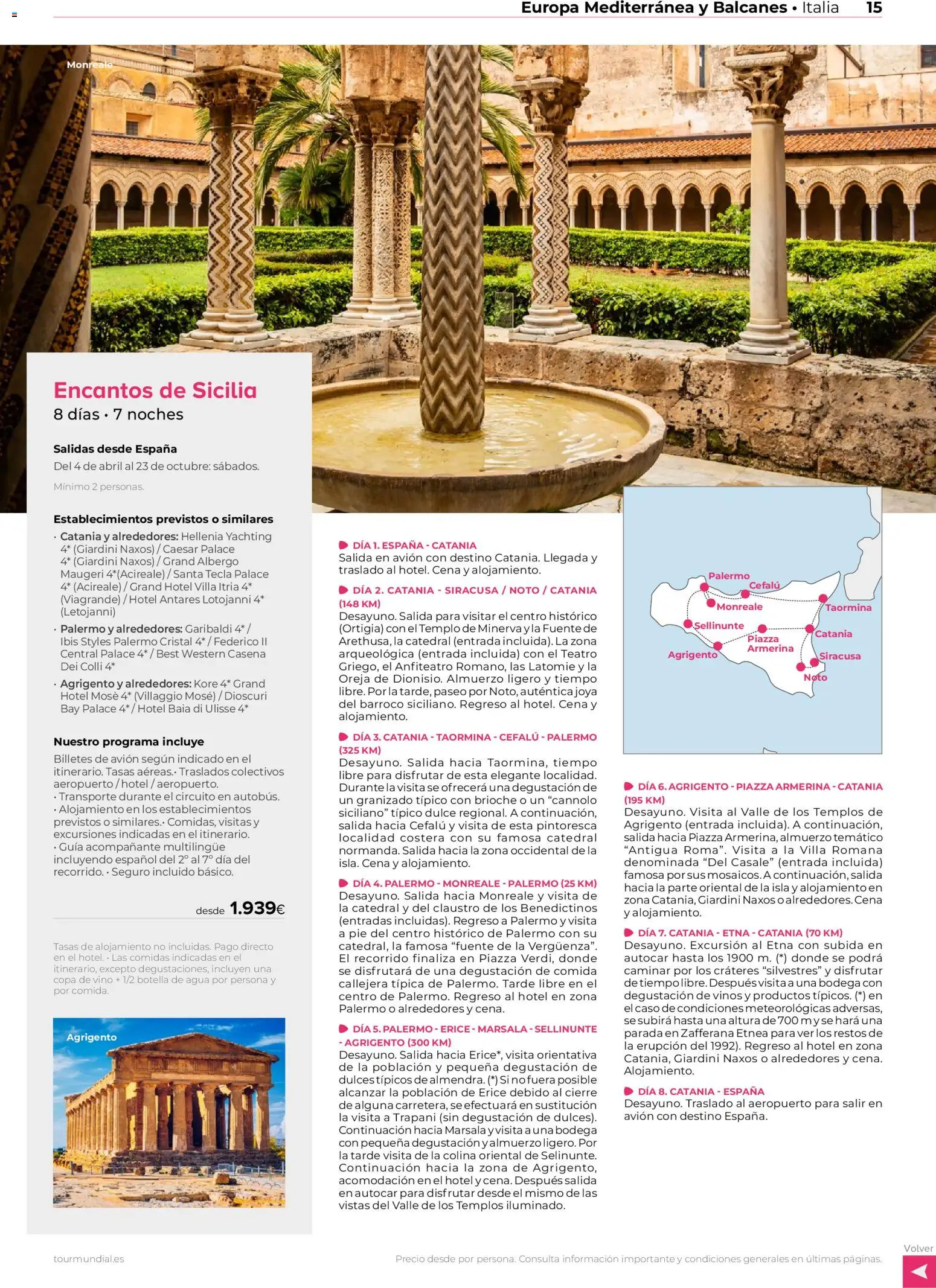 Viajes El Corte Inglés Europa │ válido desde el 01.01.2026 | Página: 15 | Productos: Botella de agua, Vino