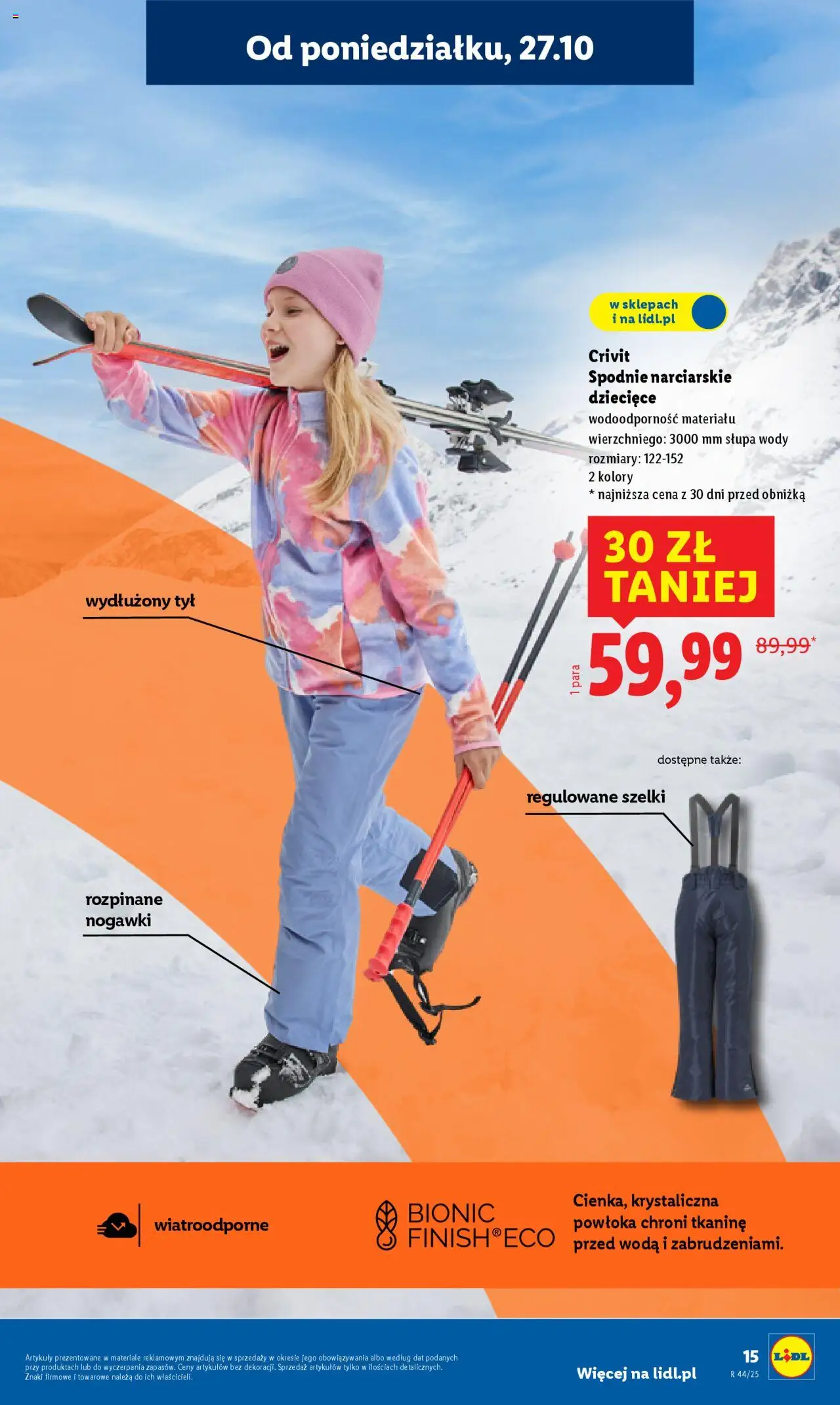 Lidl Katalog od 27.10.2025 | Strona: 19 | Produkty: Spodnie, Woda