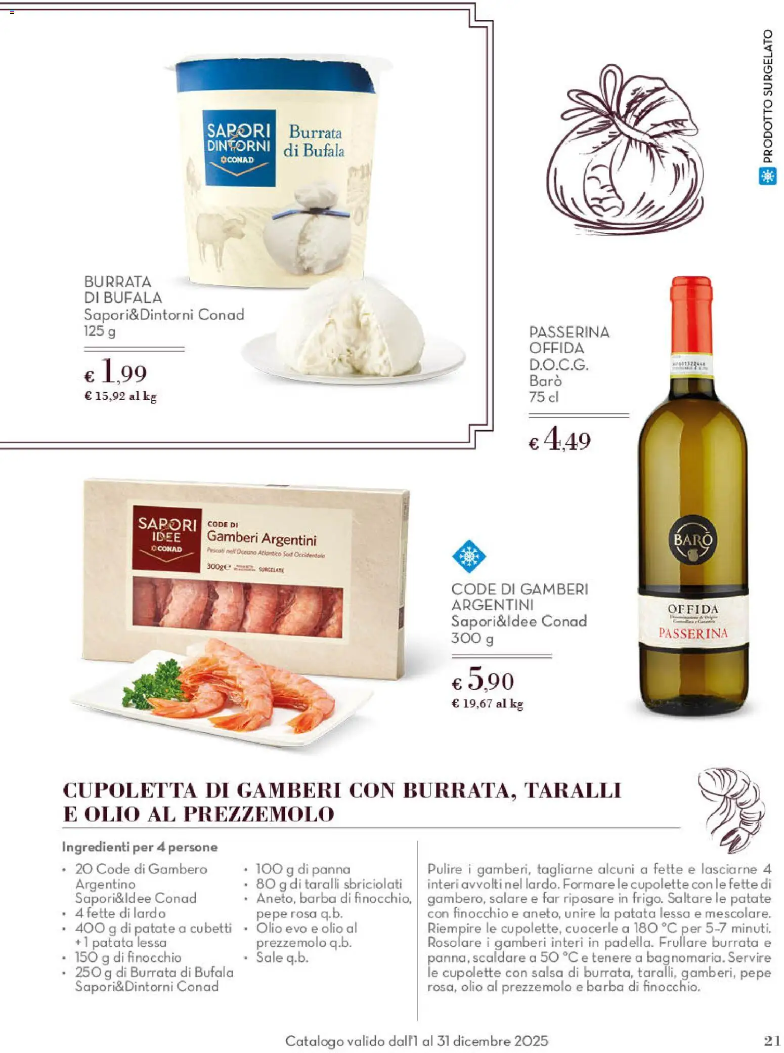 Volantino Conad del 01.12.2025 | Pagina: 21 | Prodotti: Panna, Patate, Salsa, Burrata