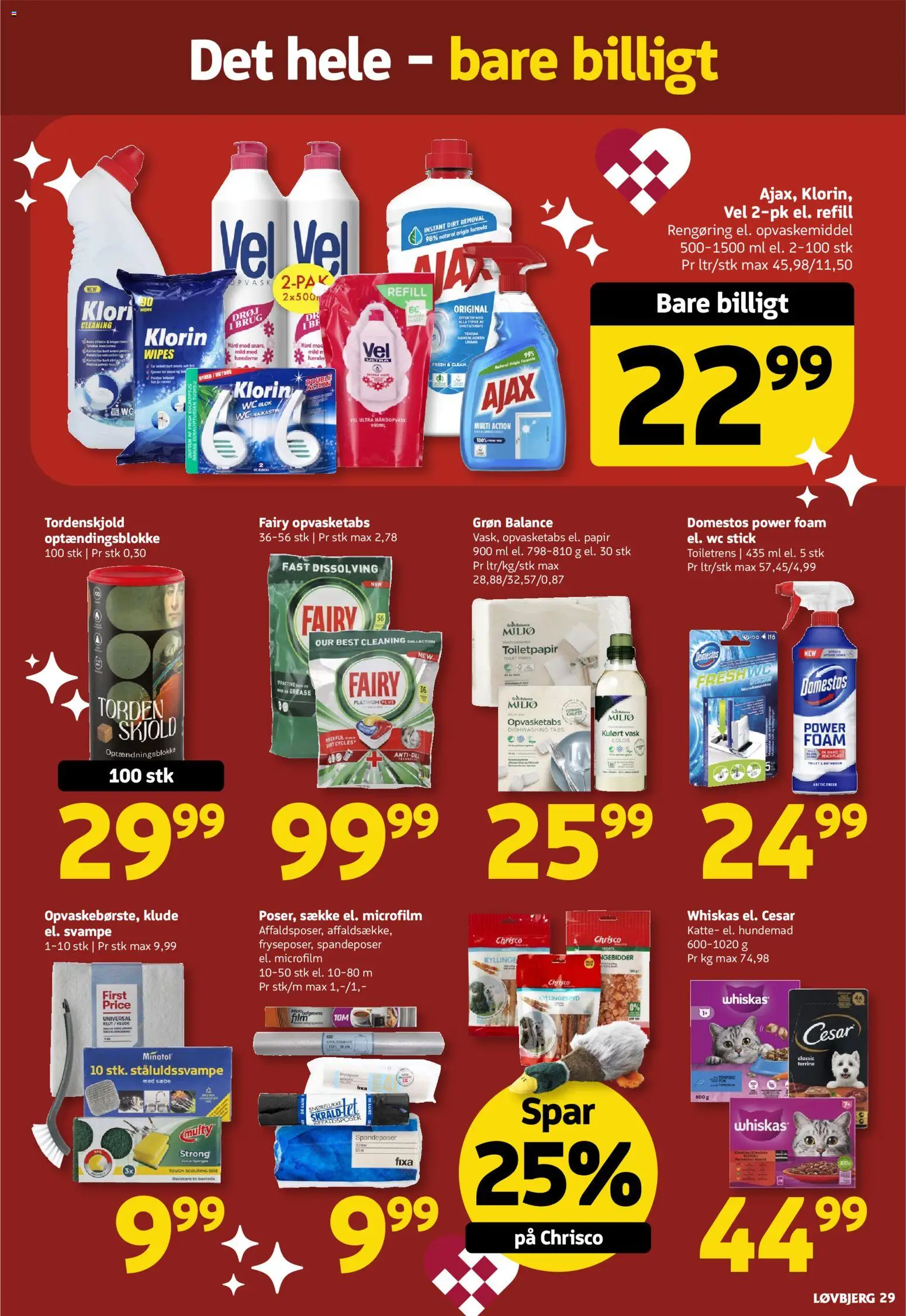 Løvbjerg tilbudsavis – gyldig fra 05.12.2025 | Side: 29 | Produkter: Svampe, Opvaskemiddel, WC blok, Toilet
