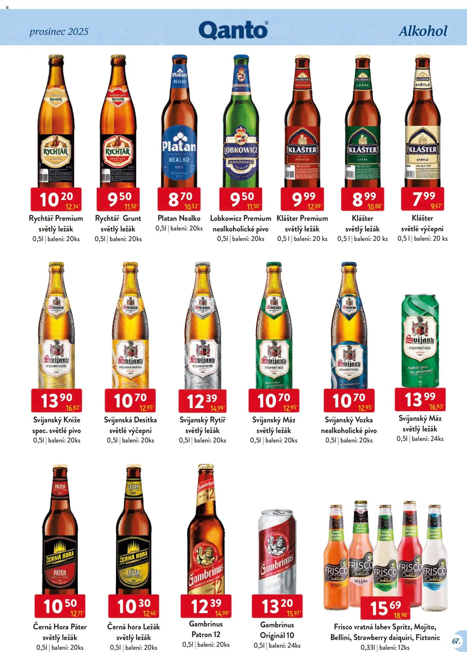 Astur & Qanto leták - Velkoobchod 12/2025 od 01.12.2025 | Strana: 67 | Produkty: Pivo, Frisco, Bellini, Svijanský Máz