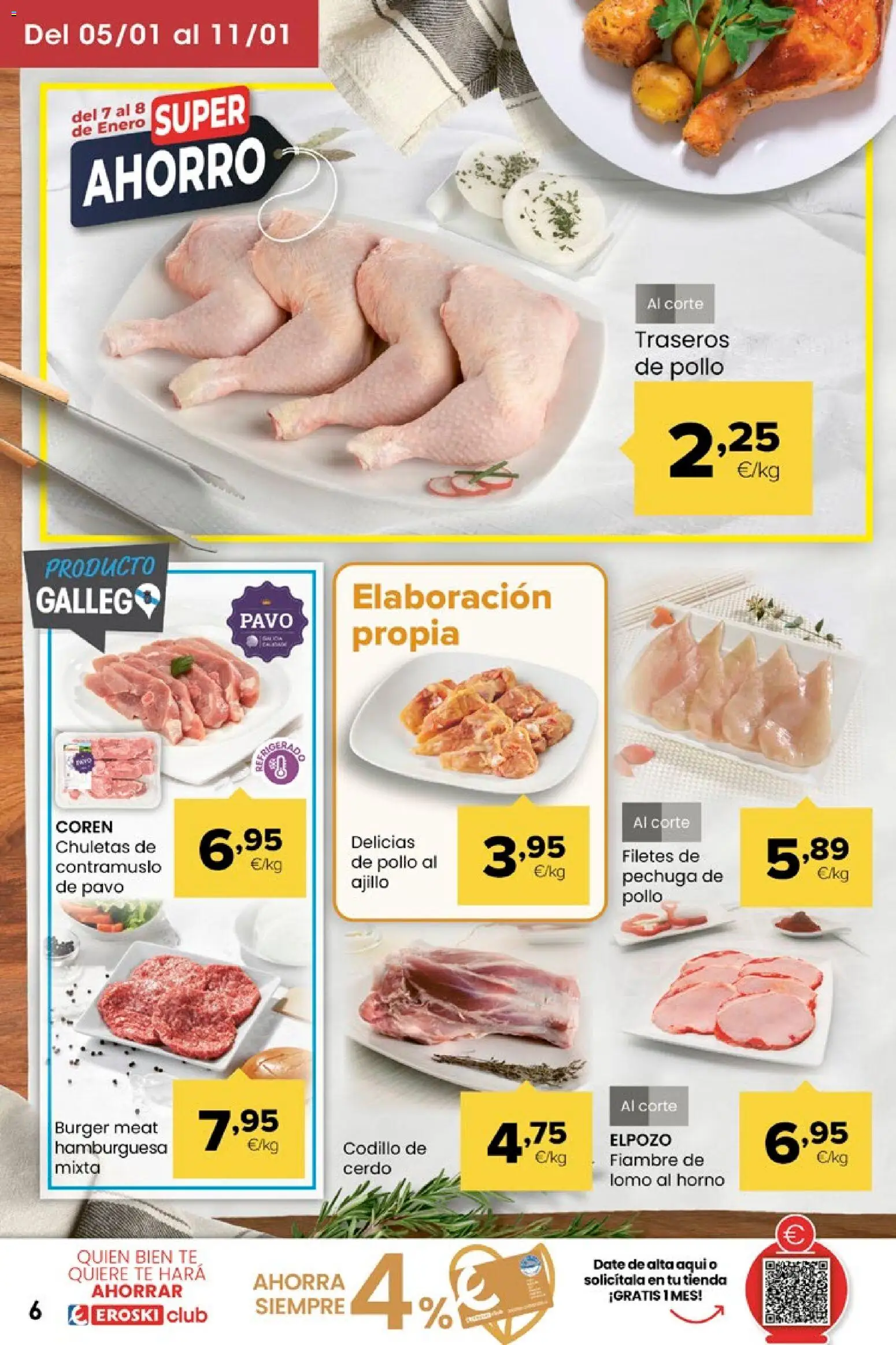 Eroski - Feliz día de Reyes │ válido desde el 05.01.2026 | Página: 6 | Productos: Cerdo, Té, Horno, Σοκολατούχο γάλα