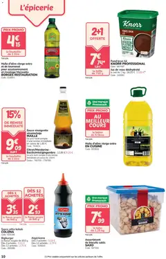Promocash - Prévisualisation de Promocash catalogue valide à partir de 19.03.2026 | Page: 10 | Produits: Huile d'olive vierge, Huile D'olive, Jus, Biscuits