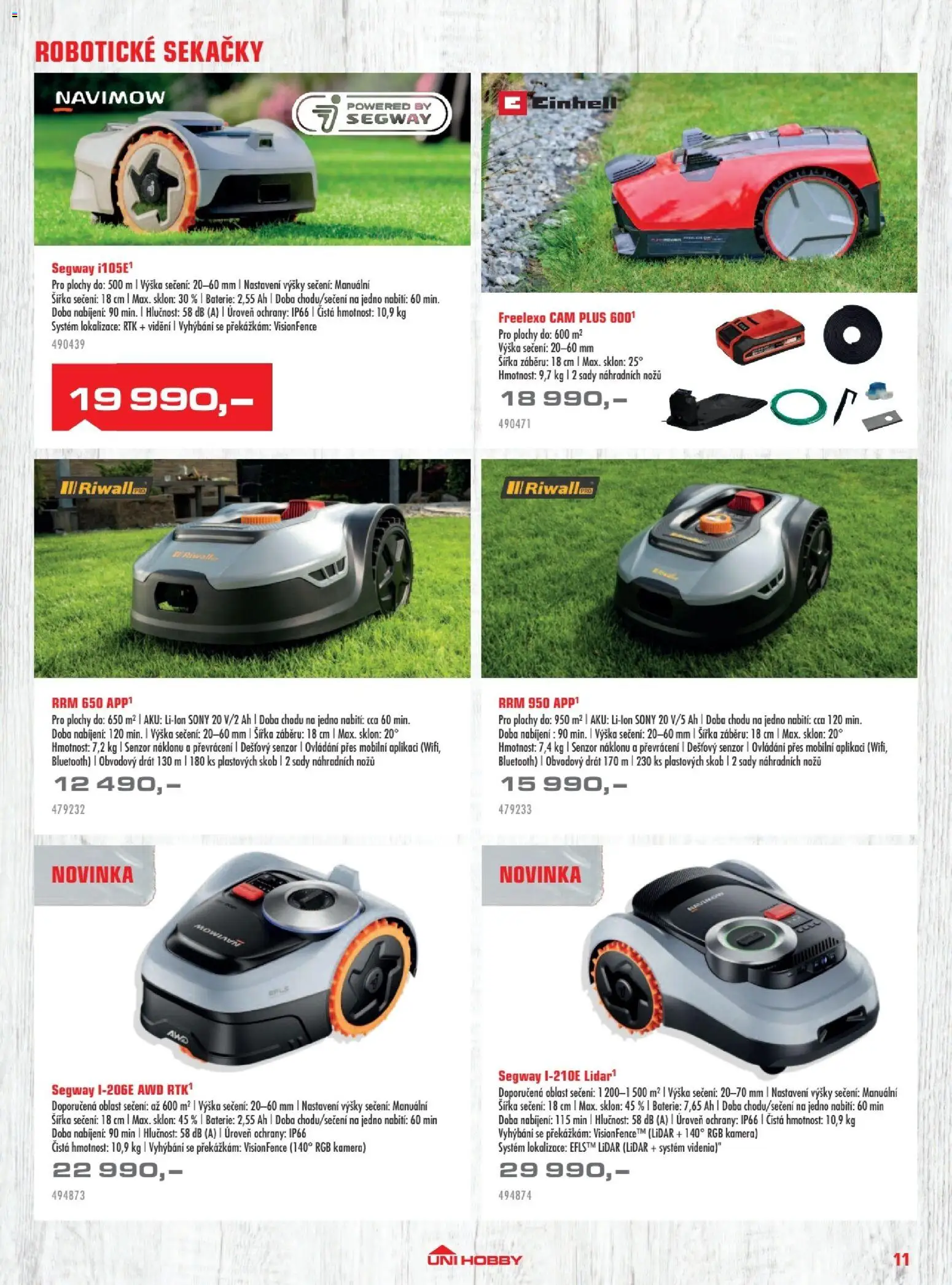 Uni Hobby katalog - Zahradní technika 2026 od 13.03.2026 | Strana: 11 | Produkty: Kamera, Baterie