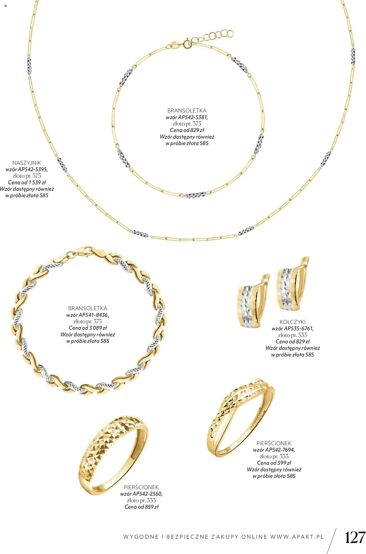 Apart promocje od 04.11.2025 | Strona: 129 | Produkty: Naszyjnik, Bransoletka, Pierścionek