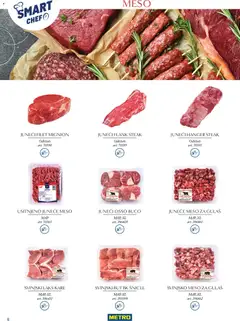 Metro katalog Smart Chef - pregled Metro kataloga - važi od 24.03.2026 | Strana: 6 | Proizvode: Juneće meso, Svinjsko meso, Svinjski but, Meso za gulaš