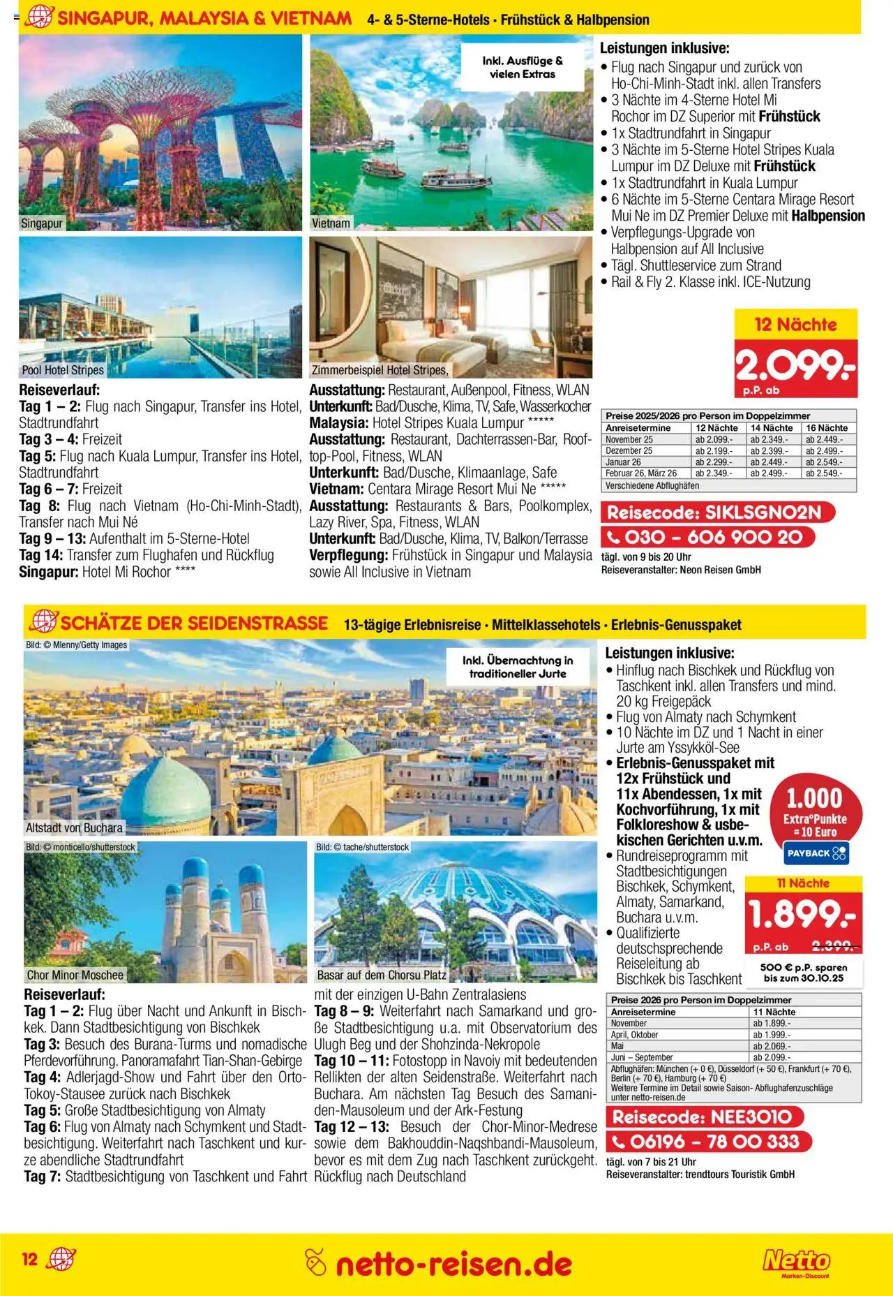 Netto Reisen Prospekt 	 – gültig ab 29.09.2025 | Seite: 12 | Produkte: Wasserkocher, Uhr