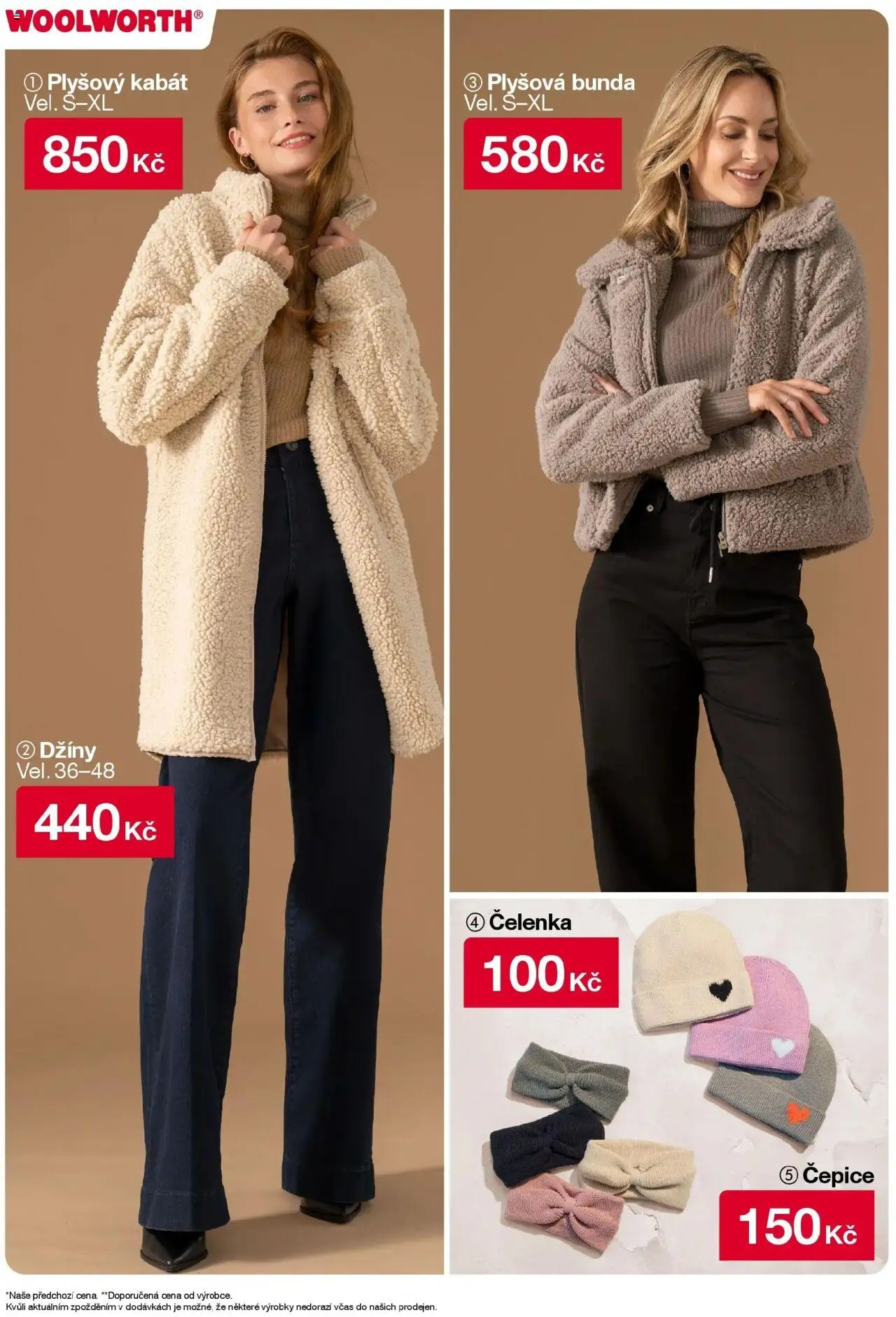 Woolworth leták - Třebíč, Třinec, Žatec, Otvice, Jihlava, Znojmo, Příbram od 03.10.2025 | Strana: 6 | Produkty: Čelenka, Bunda, Čepice, Džíny