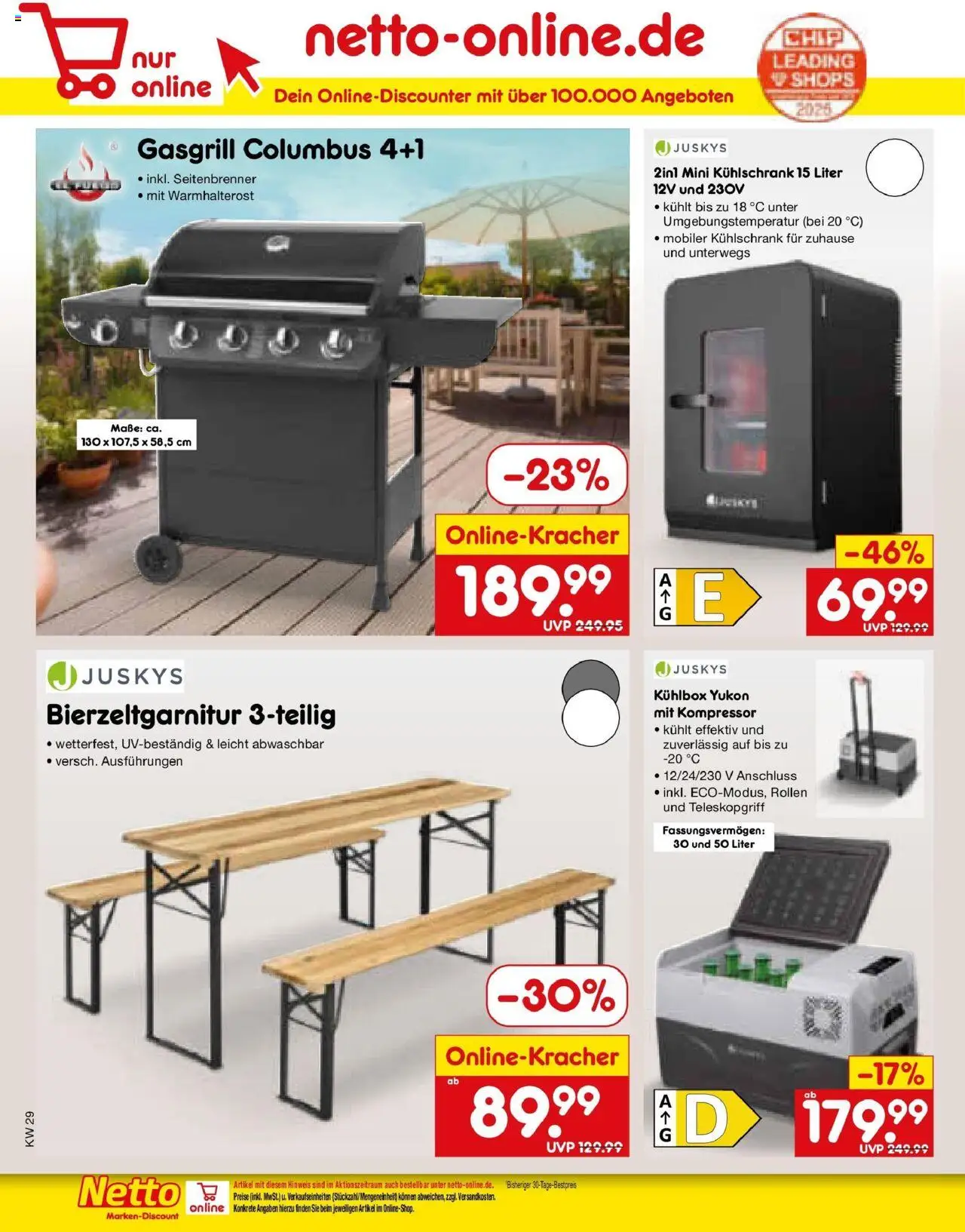 Netto Marken-Discount prospekt Calw-Stammheim	 - gültig ab dem 13.07.2025 | Seite: 48 | Produkte: Grill, Box, Kühlschrank, Mini kühlschrank