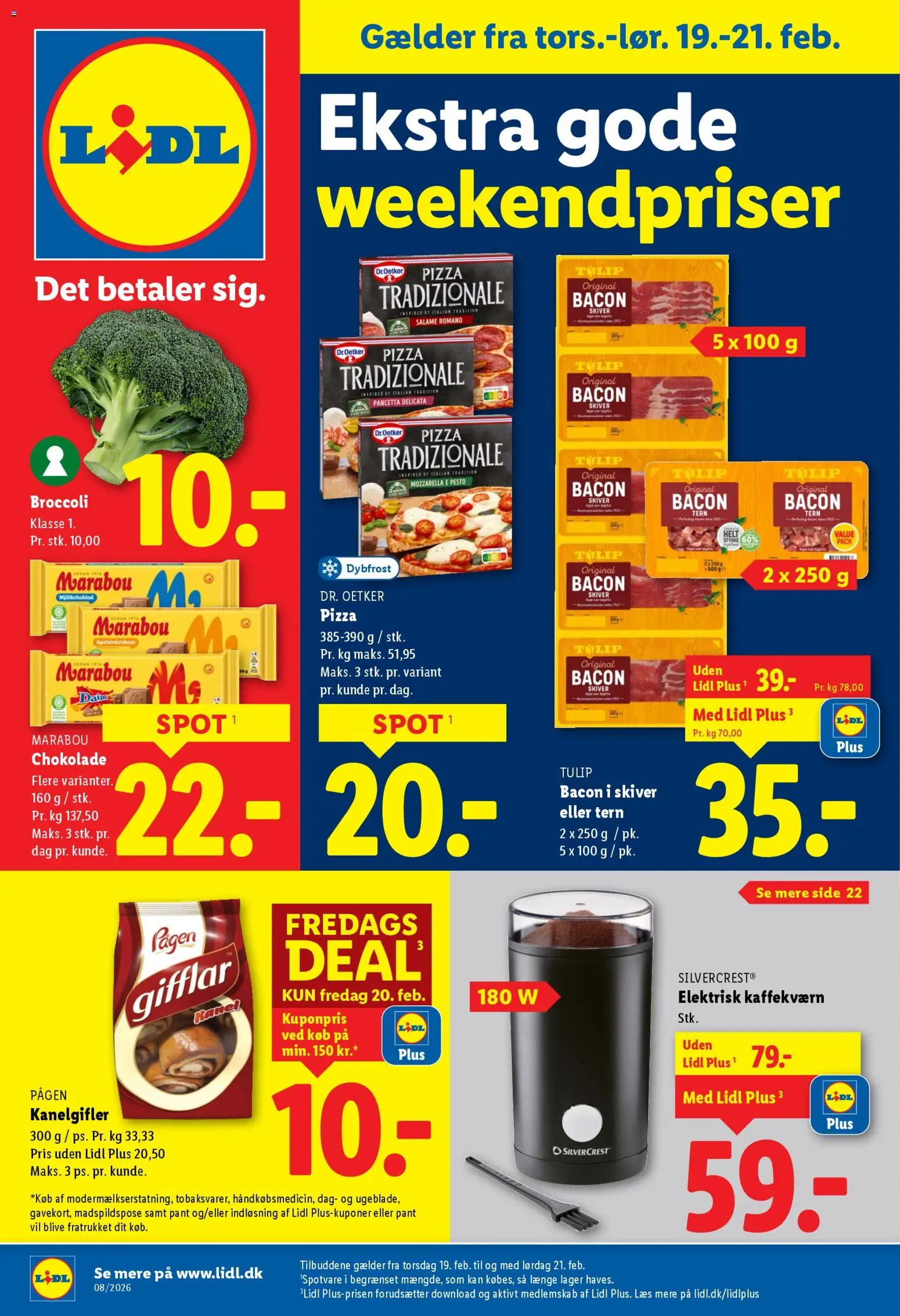 Lidl tilbudsavis – gyldig fra 16.02.2026 | Side: 34 | Produkter: Chokolade, Pizza, Bacon, Mozzarella
