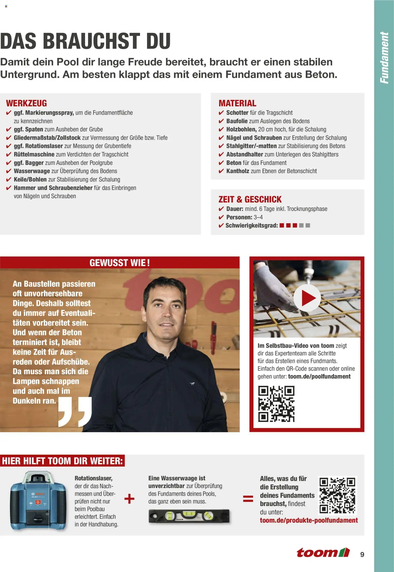 Toom Baumarkt Pool selber bauen – gültig ab 01.01.2026 | Seite: 9