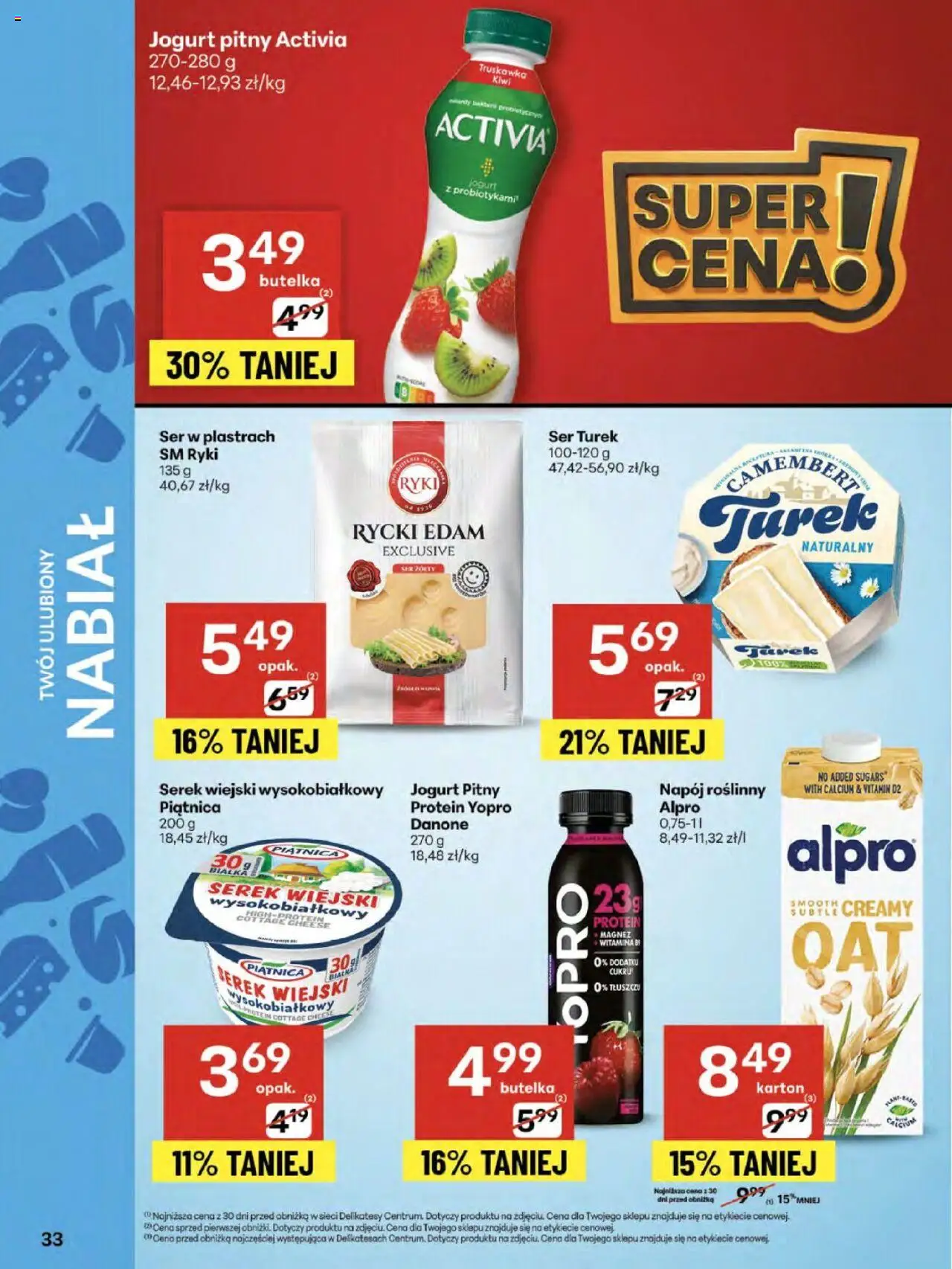 Delikatesy Centrum Gazetka - Sklepy Własne od 21.08.2025 | Strona: 33 | Produkty: Serek, Delikatesy, Serek wiejski, Serek wiejski wysokobiałkowy