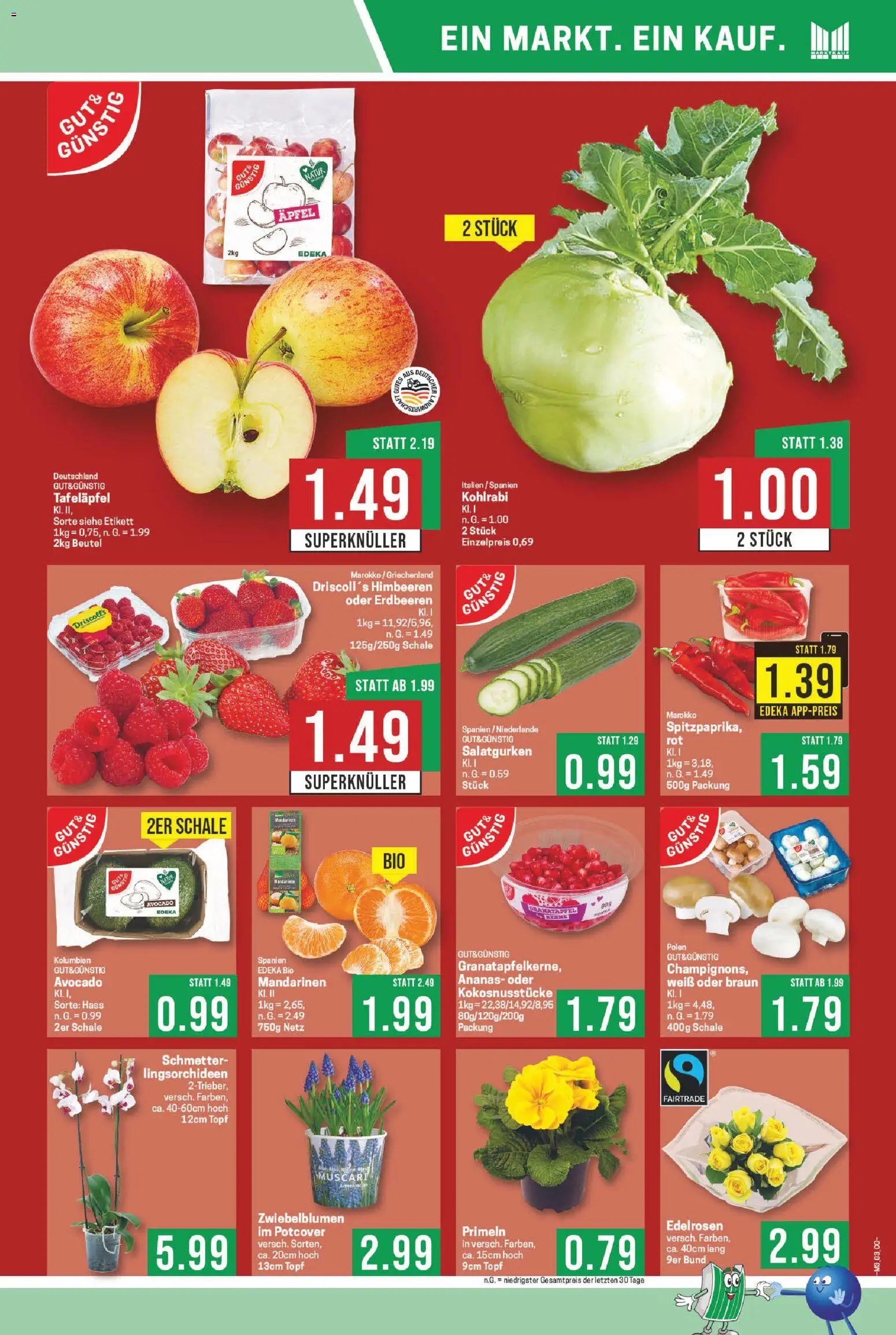 Marktkauf Prospekt 	 – gültig ab 12.01.2026 | Seite: 3 | Produkte: Himbeeren, Kohlrabi, Mandarinen, Avocado