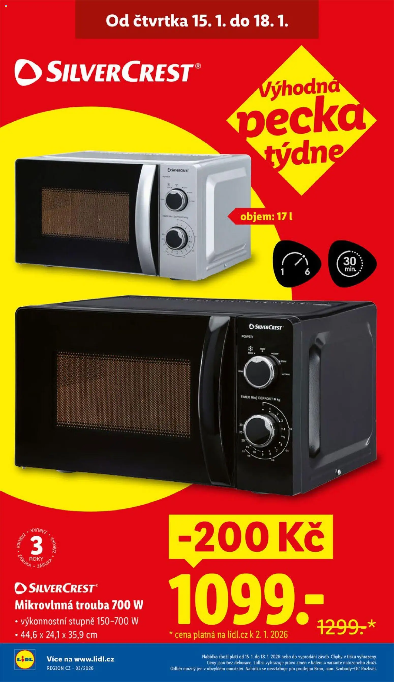 Lidl leták od 15.01.2026 | Strana: 6 | Produkty: Trouba, Mikrovlnná trouba
