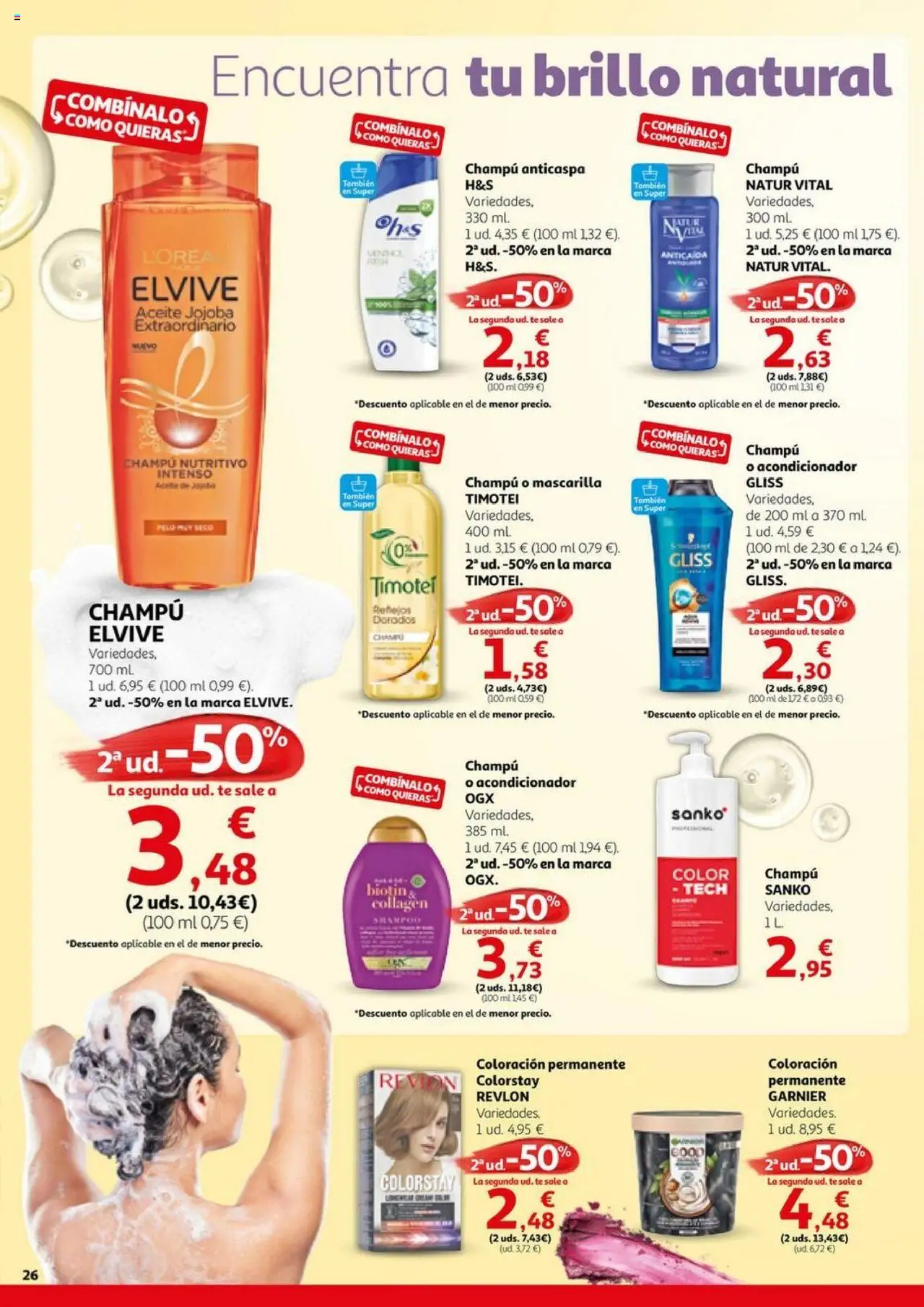 Alcampo - HG Unificado Nacional  │ válido desde el 03.06.2025 | Página: 26 | Productos: Champú, Aceite, Té, Champú anticaspa