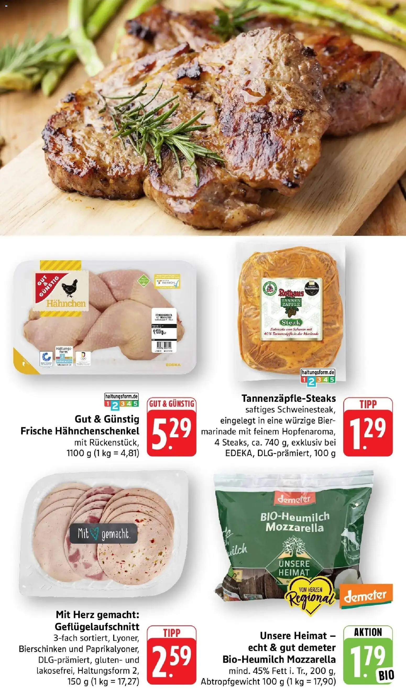 Edeka prospekt Neuhofen	 – gültig ab 15.03.2026 | Seite: 3 | Produkte: Hahnchen, Hahnchenschenkel, Milch, Mozzarella
