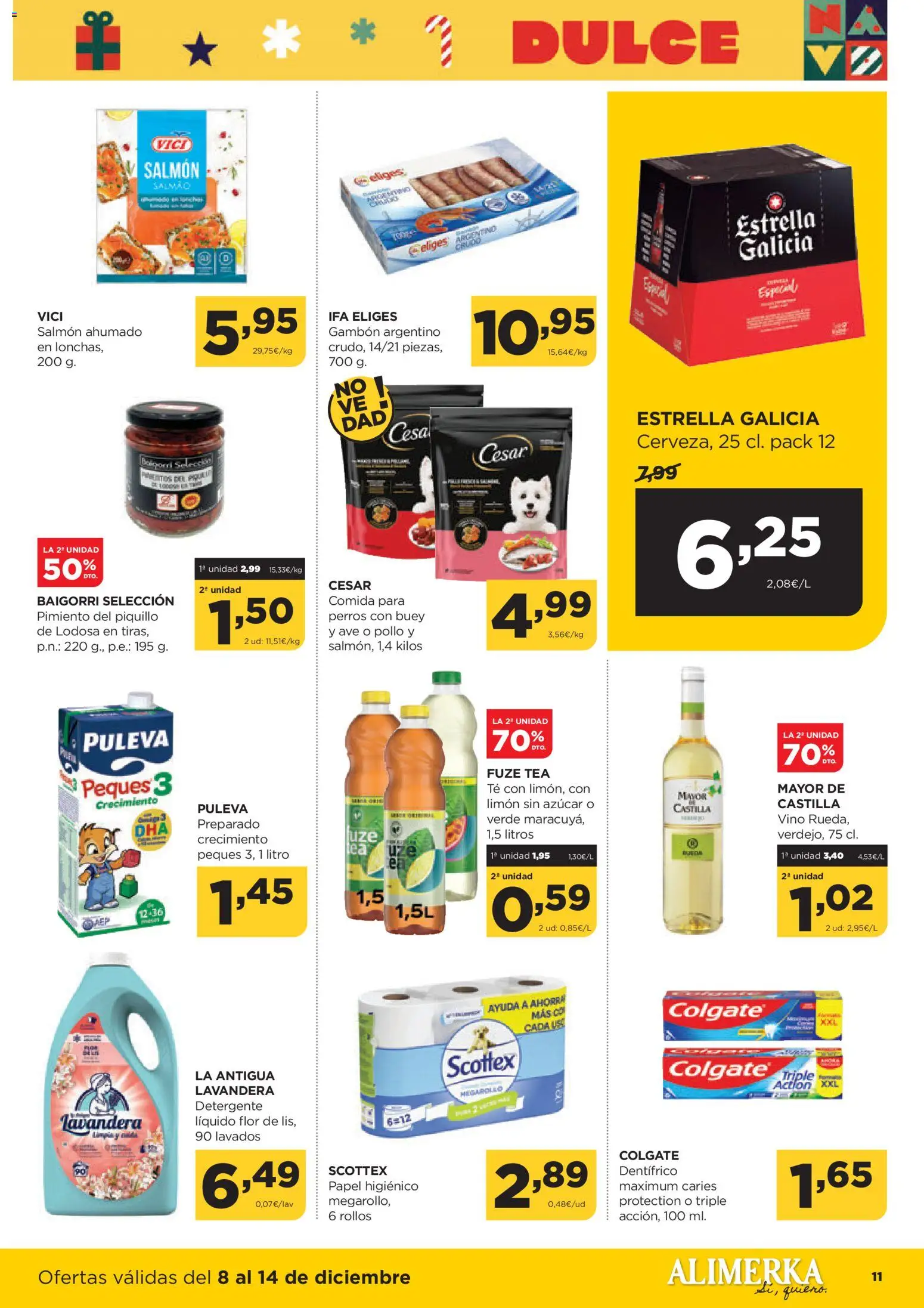 Alimerka folleto Asturias │ válido desde el 08.12.2025 | Página: 11 | Productos: Papel higienico, Κάδος απορρυμάτων, Té, Salmón ahumado