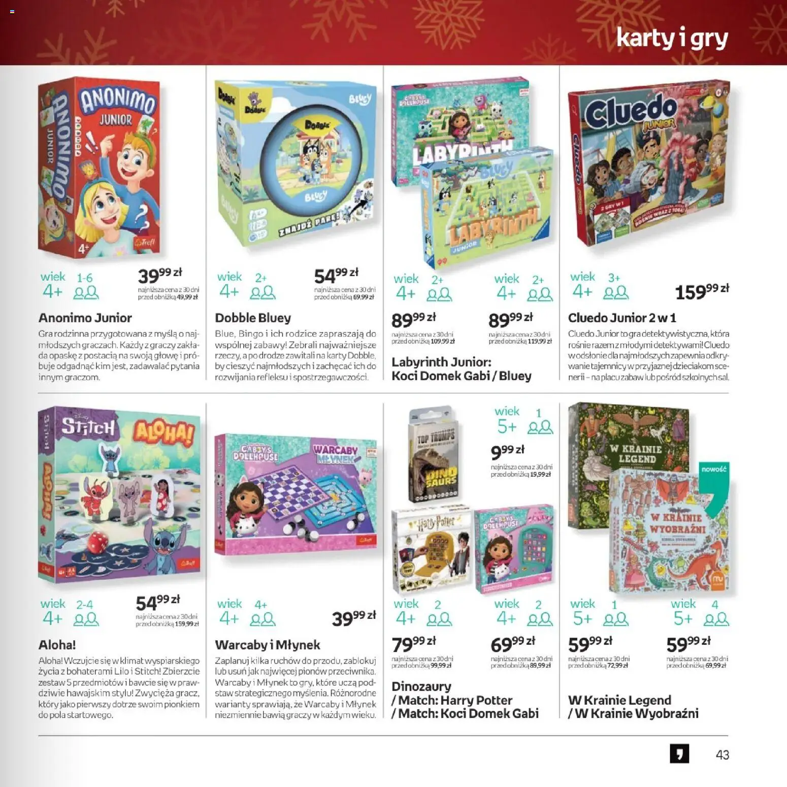 Empik promocje - Xmas Zabawki2 od 10.12.2025 | Strona: 43 | Produkty: Top, Gra, Młynek, Gry