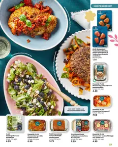 Feestelijk PLUS Ovenschotel gevulde kipfilet tomaat, Ovenschotel gevulde kipfilet tomaat, schaal 420 gram - Voorbeeld van een folder van Plus, geldig van 22.03.2026 | Pagina: 57 | Producten: Tomaat, Ham, Schaal, Salade