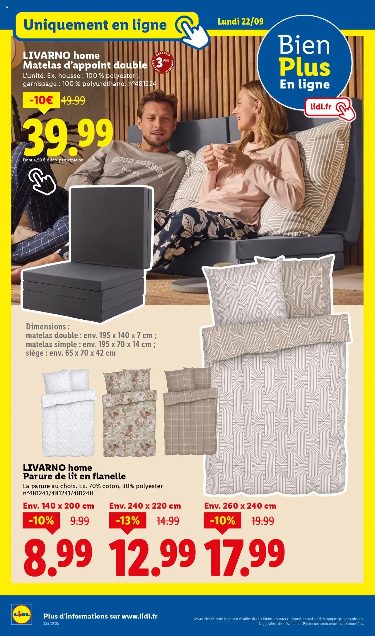  | Page: 56 | Produits: Parure de lit, Lit, Matelas