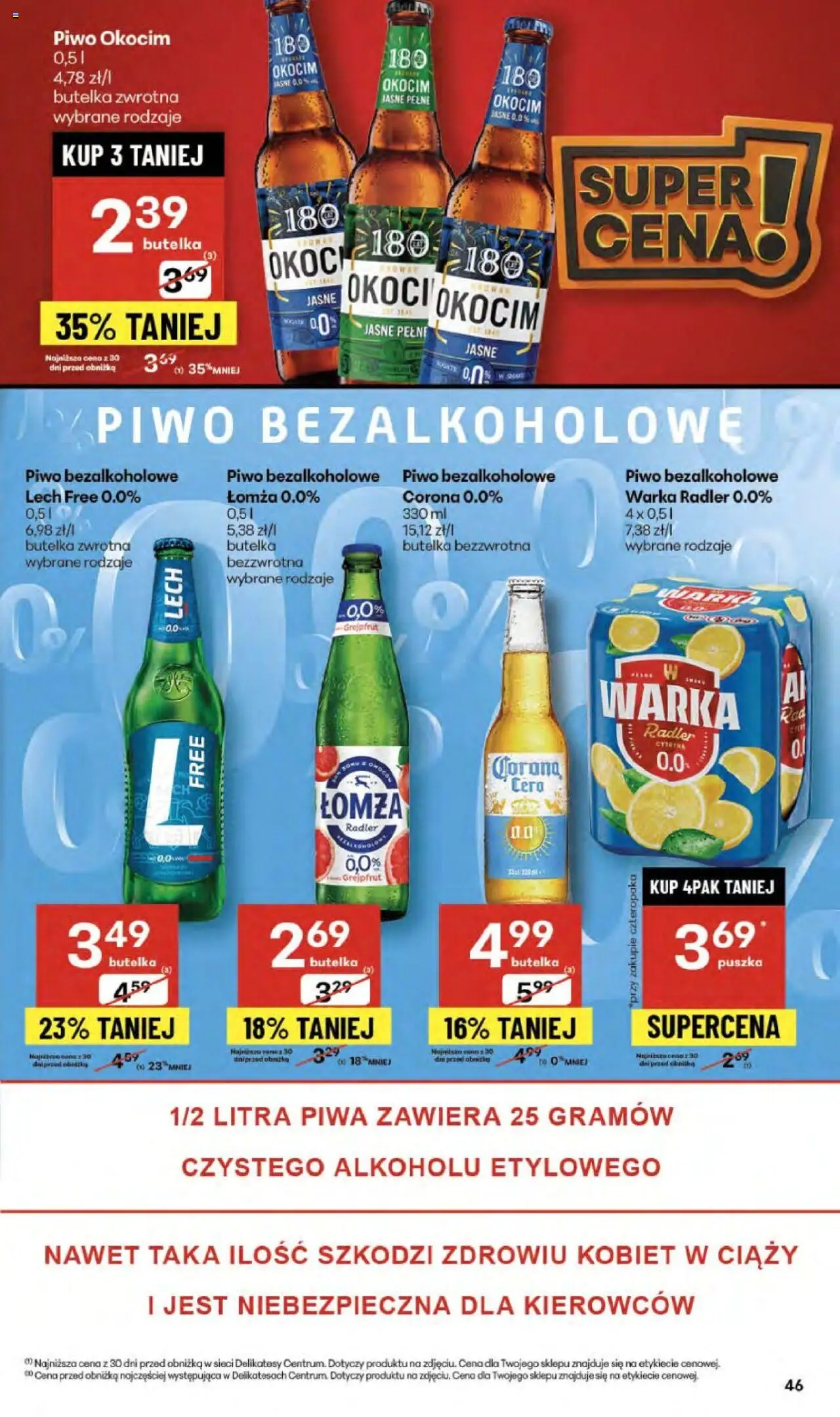 Delikatesy Centrum Gazetka od 11.09.2025 | Strona: 46 | Produkty: Delikatesy, Warka, Piwo, Grejpfrut