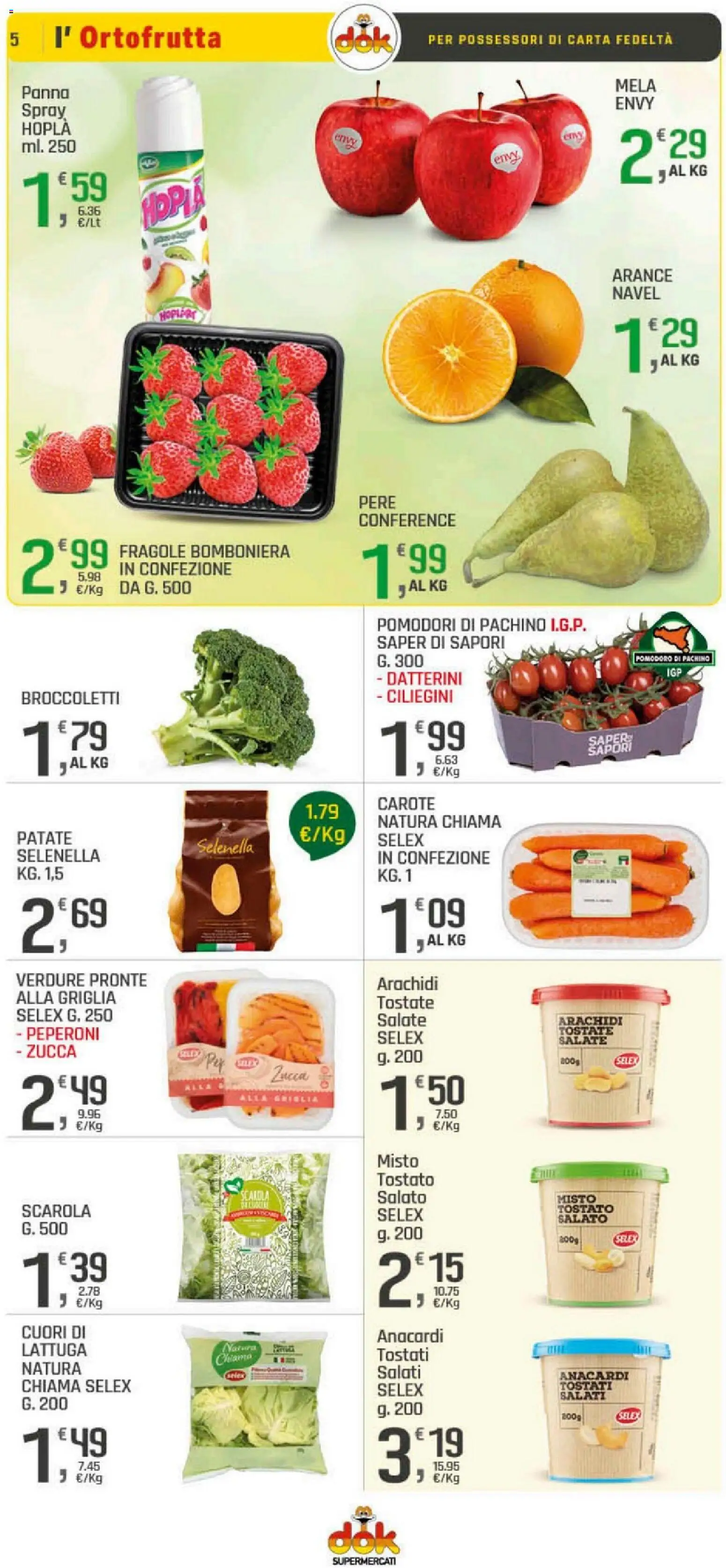 Volantino DOK del 05.03.2026 | Pagina: 5 | Prodotti: Arance, Pomodoro, Zucca, Lattuga