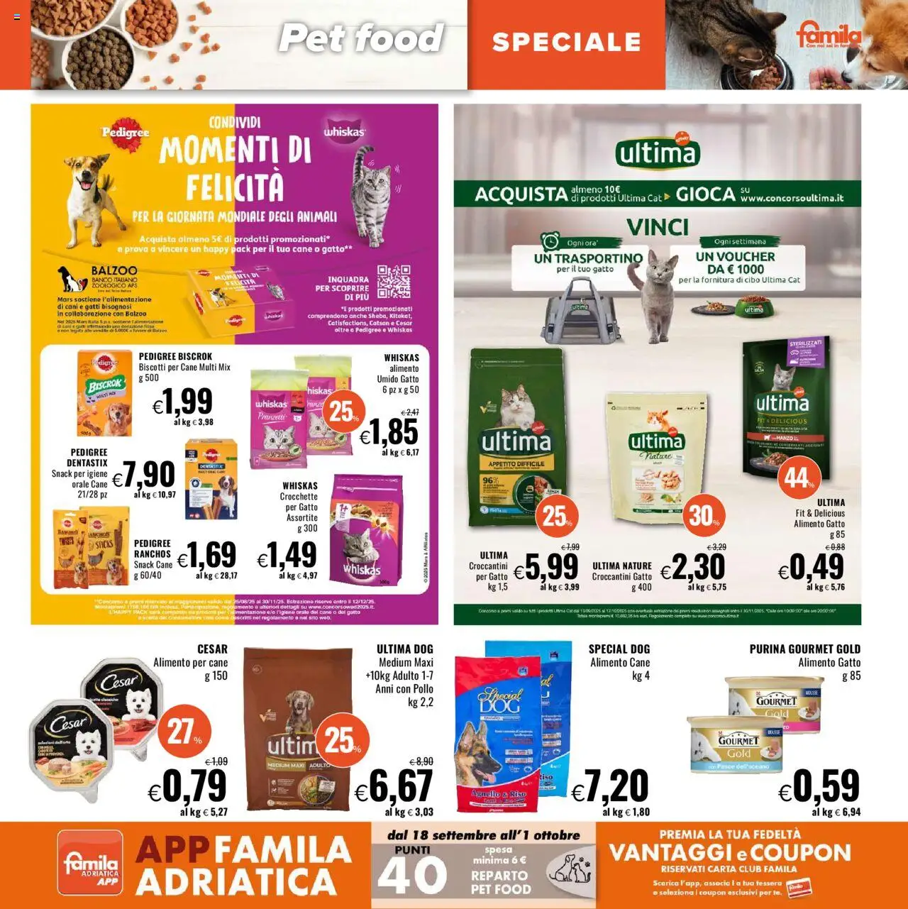 Volantino Famila del 18.09.2025 | Pagina: 21 | Prodotti: Pollo, Pesce, Biscotti, Agnello