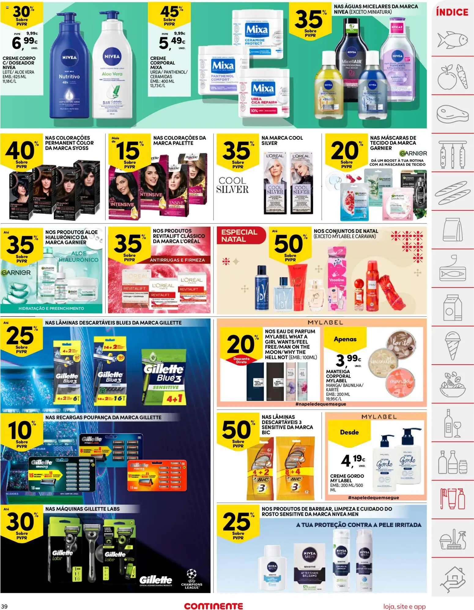 Continente folheto │ válido de 04.11.2025 | Página: 39 | Produtos: Perfume, Creme corporal, Manteiga, Creme