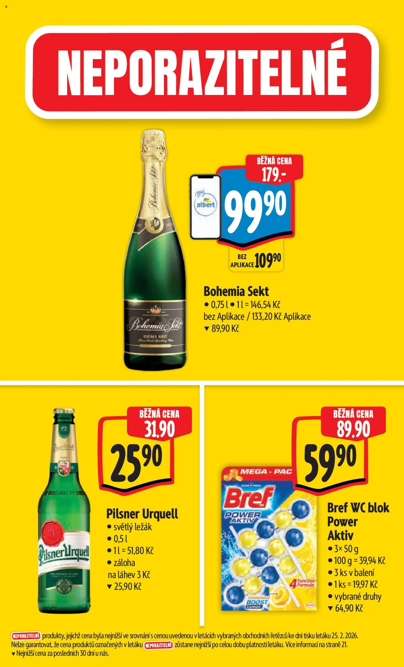 Albert leták - Hypermarket od 04.03.2026 | Strana: 5 | Produkty: Bohemia sekt, Pilsner, Sekt, Láhev