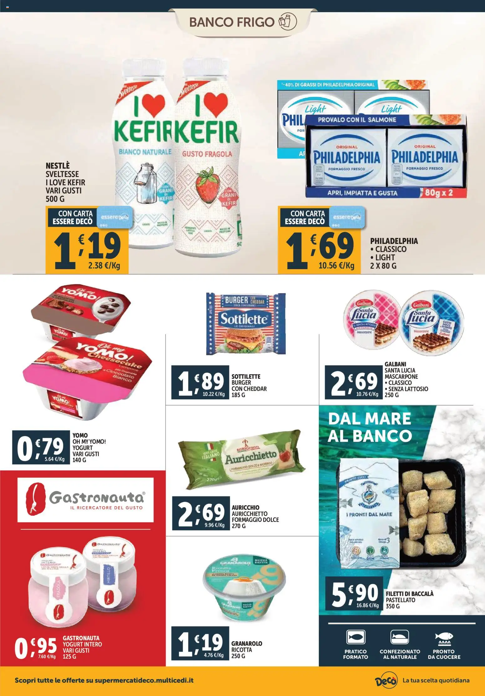 Volantino Decò del 20.11.2025 | Pagina: 6 | Prodotti: Yogurt, Salmone, Formaggio, Ricotta