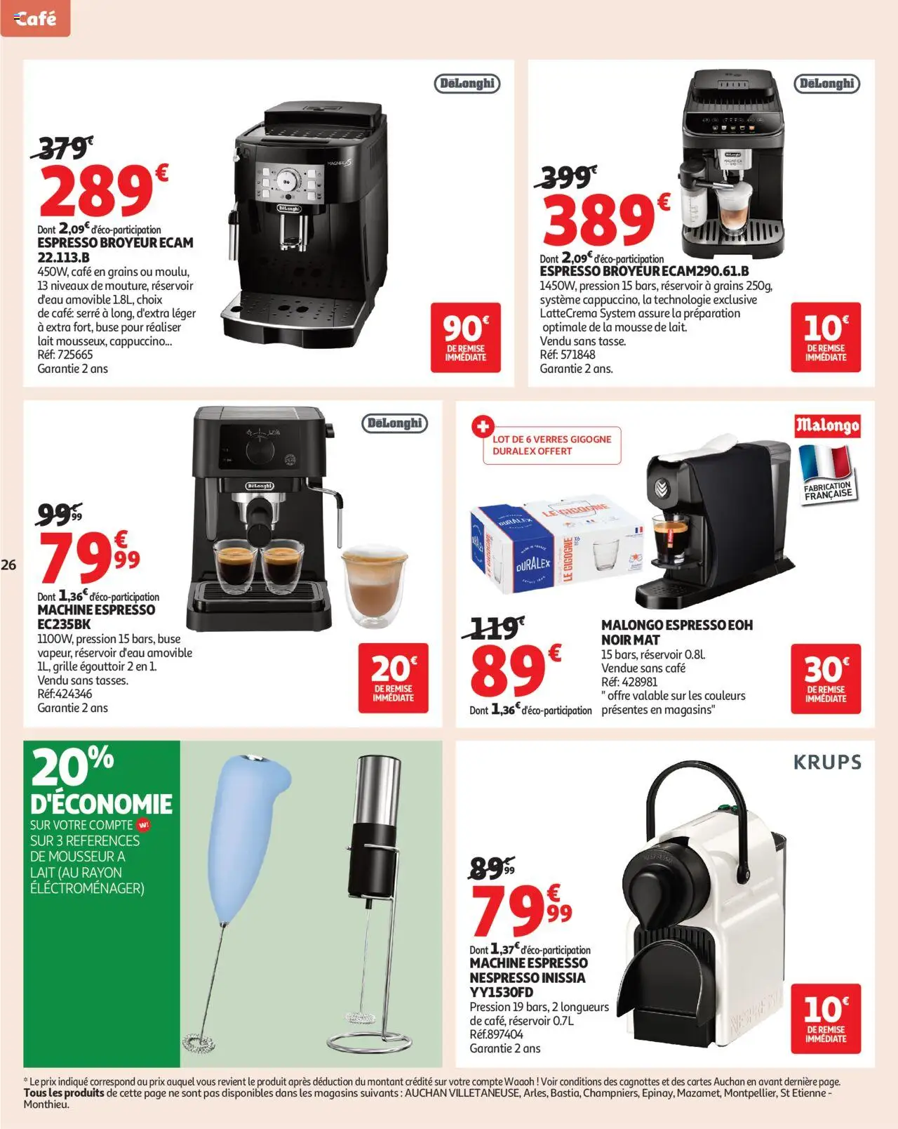  | Page: 26 | Produits: Broyeur, Café en grains, Mousse, Krups