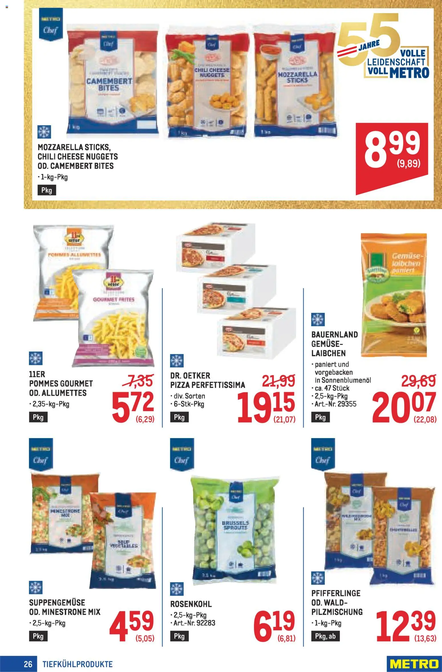 Metro angebote Profi gültig ab 19.02.2026 | Seite: 26 | Produkte: Gemüse, Chili, Pizza