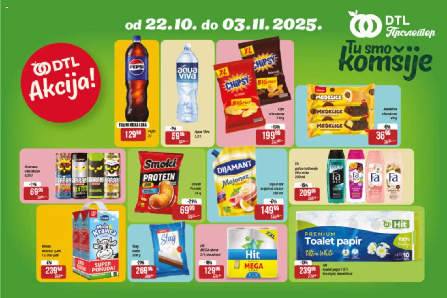 Metalac Proleter katalog - važi od 22.10.2025 | Strana: 2 | Proizvode: Protein, Šlag, Toalet papir, Smoki