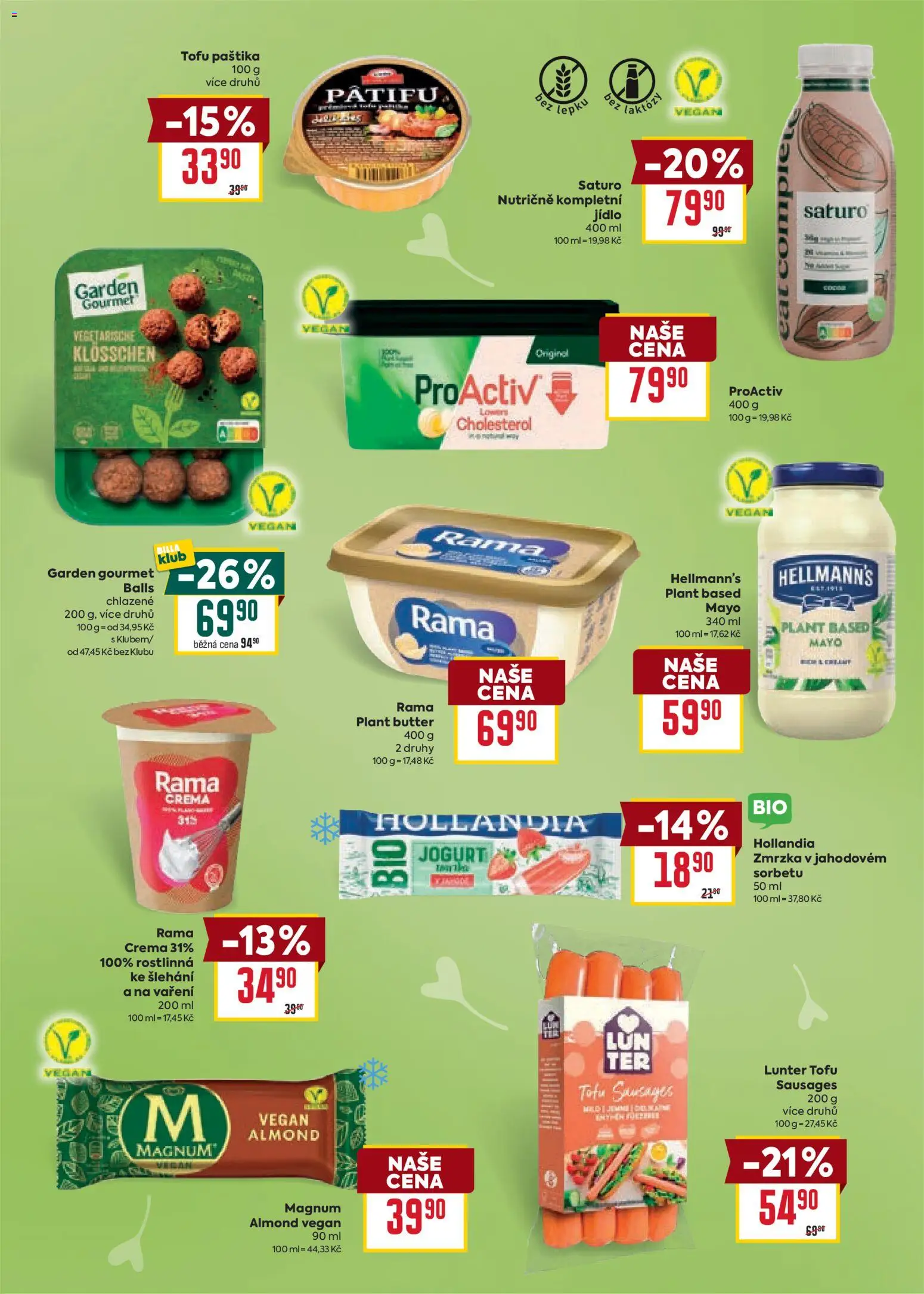 Billa Velký leták od 14.01.2026 | Strana: 13 | Produkty: Vegan, Jogurt, Hellmann's, Paštika