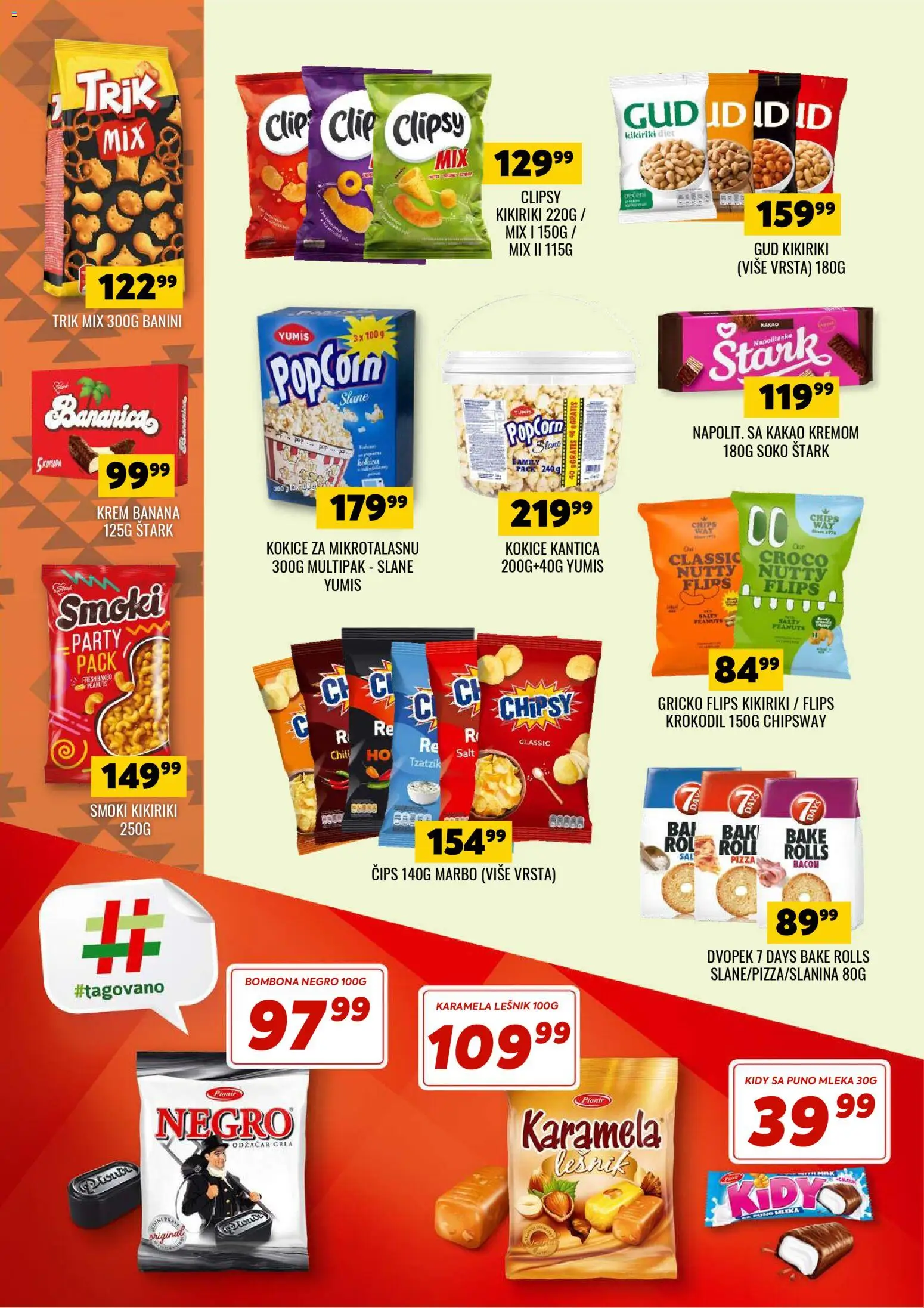 Tekijanka katalog - važi od 05.11.2025 | Strana: 10 | Proizvode: Banana, Čips, Smoki, Kikiriki