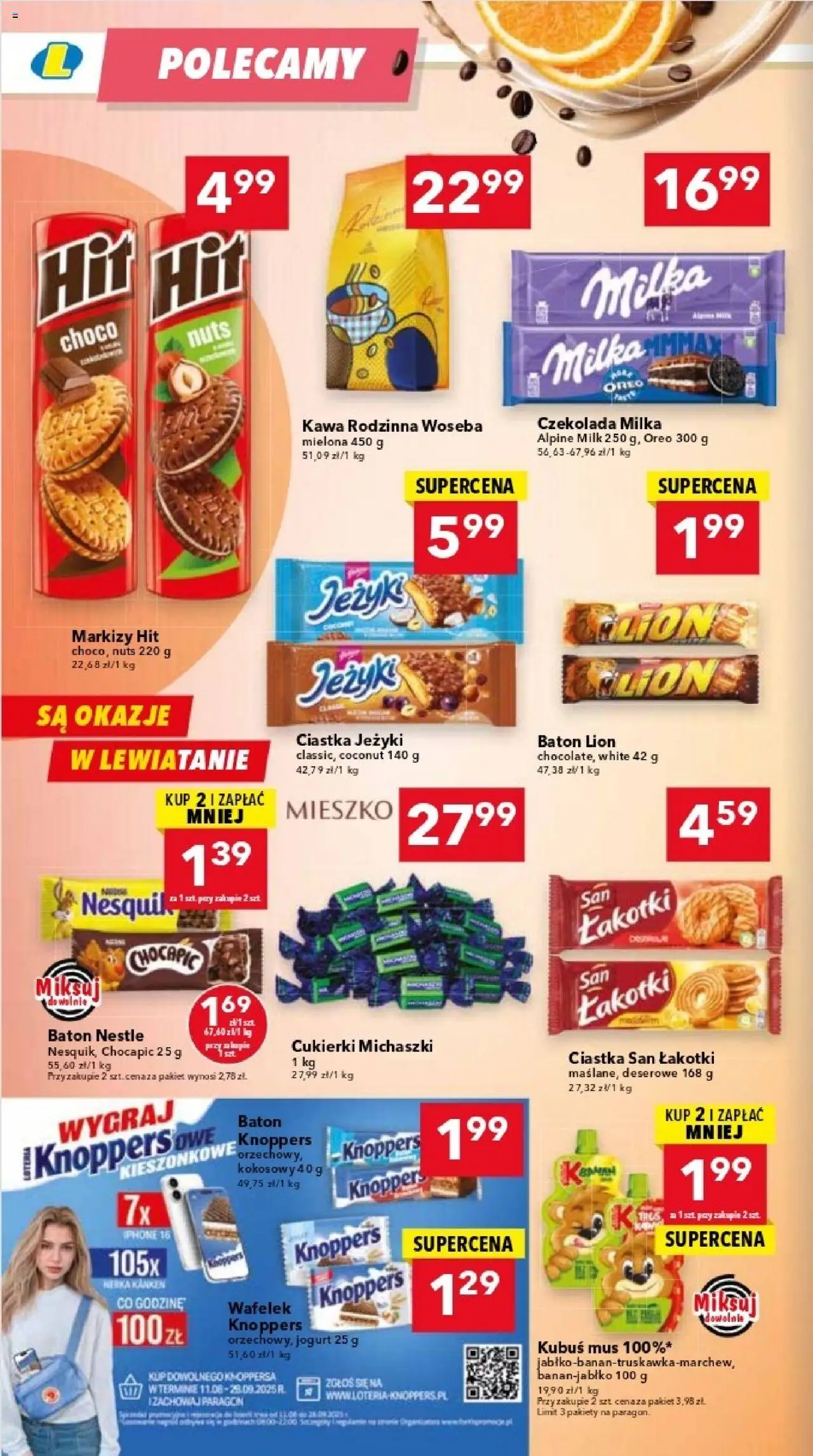 Lewiatan gazetka - Katowice od 11.09.2025 | Strona: 6 | Produkty: Czekolada milka, Baton, Jogurt, Czekolada