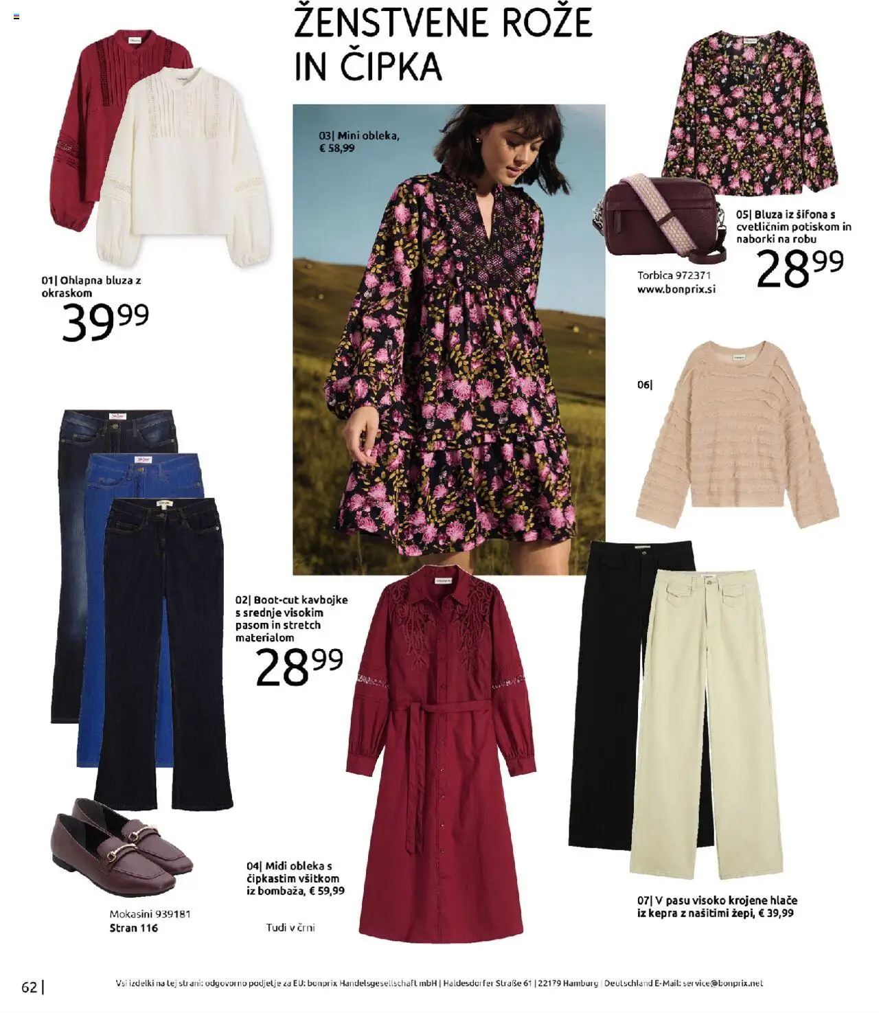 Bonprix katalog │ velja od 01.09.2025 | Stran: 62 | Izdelki: Bluza, Obleka, Torbica, Kavbojke