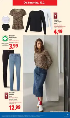 ESMARA® Traperice, Komad, 'Super skinny fit' kroj, S Push-up efektom, Visoki udio pamuka i elastansko vlakno (LYCRA®), Veličine: 36-46* - Pregled kataloga iz trgovine Lidl, vrijedi od 09.02.2026 | Stranica: 49