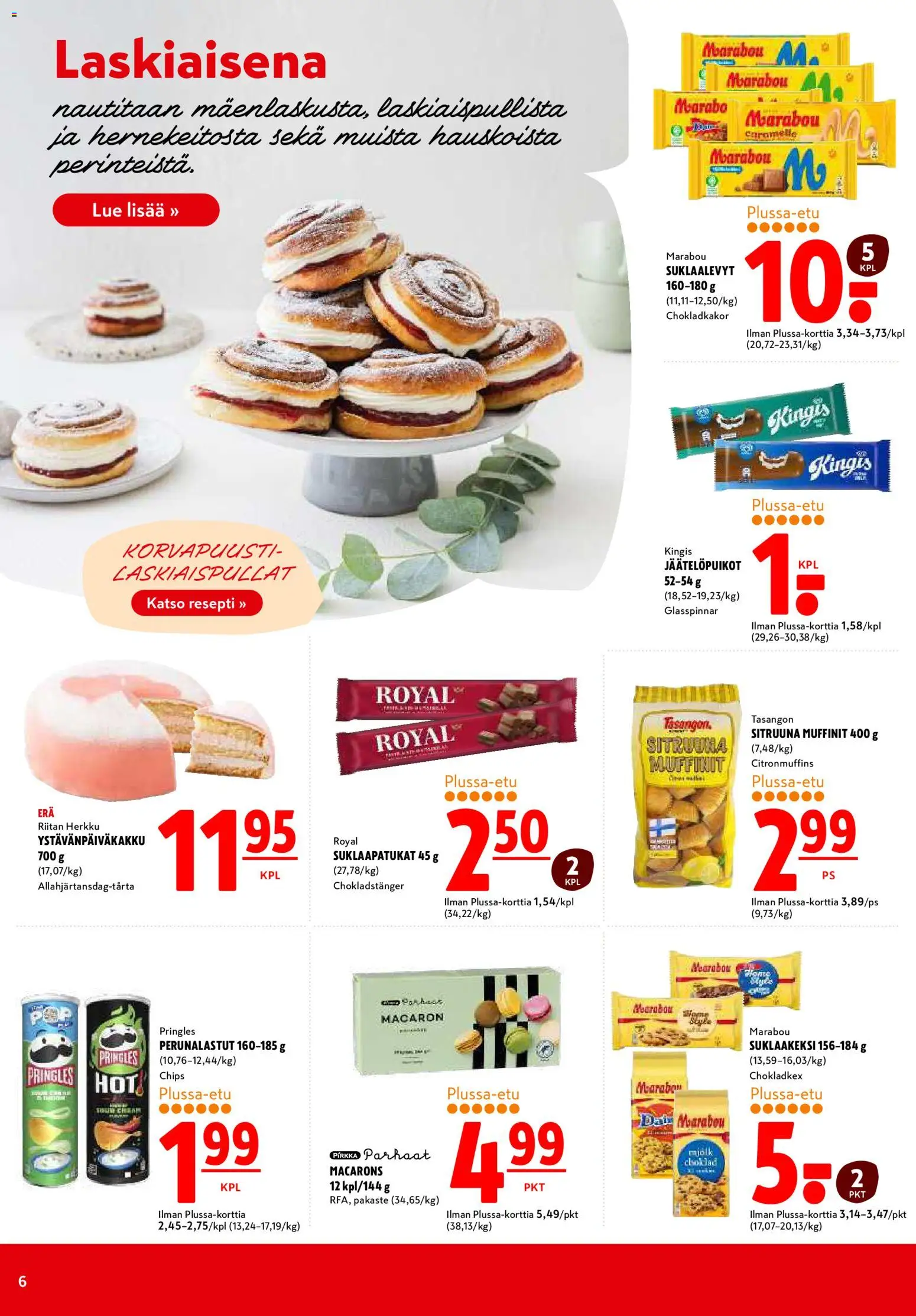 K-Citymarket tarjoukset – voimassa 12.02.2026 alkaen | Sivu: 6 | Tuotteet: Suklaalevyt, Suklaapatukat