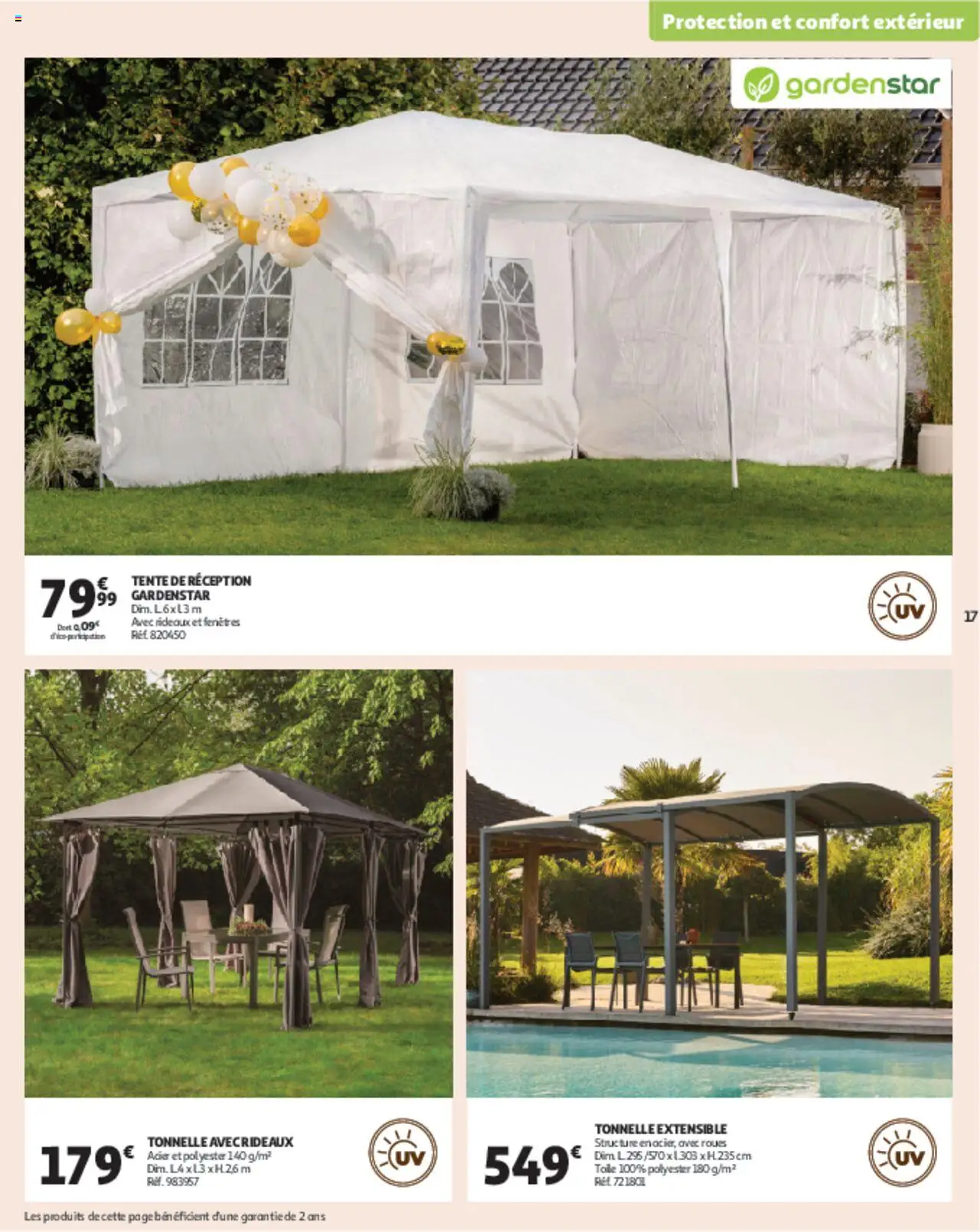  | Page: 17 | Produits: Tente, Tonnelle