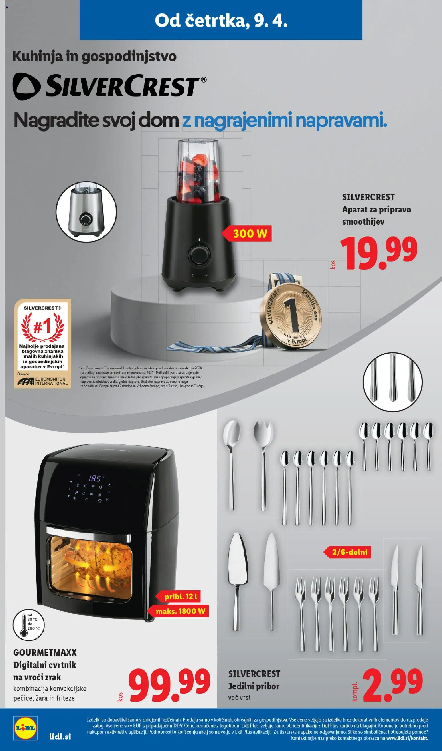 Novi Lidl katalog ponudbe – veljaven od 09.04.2026 | Stran: 40 | Izdelki: Pribor, Kuhinja