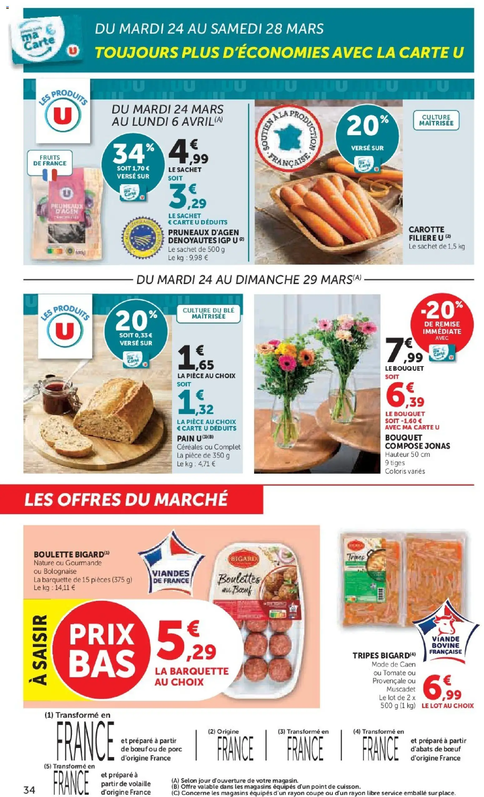 {H1} | Page: 34 | Produits: Volaille, Pruneaux, Pain, Viande bovine