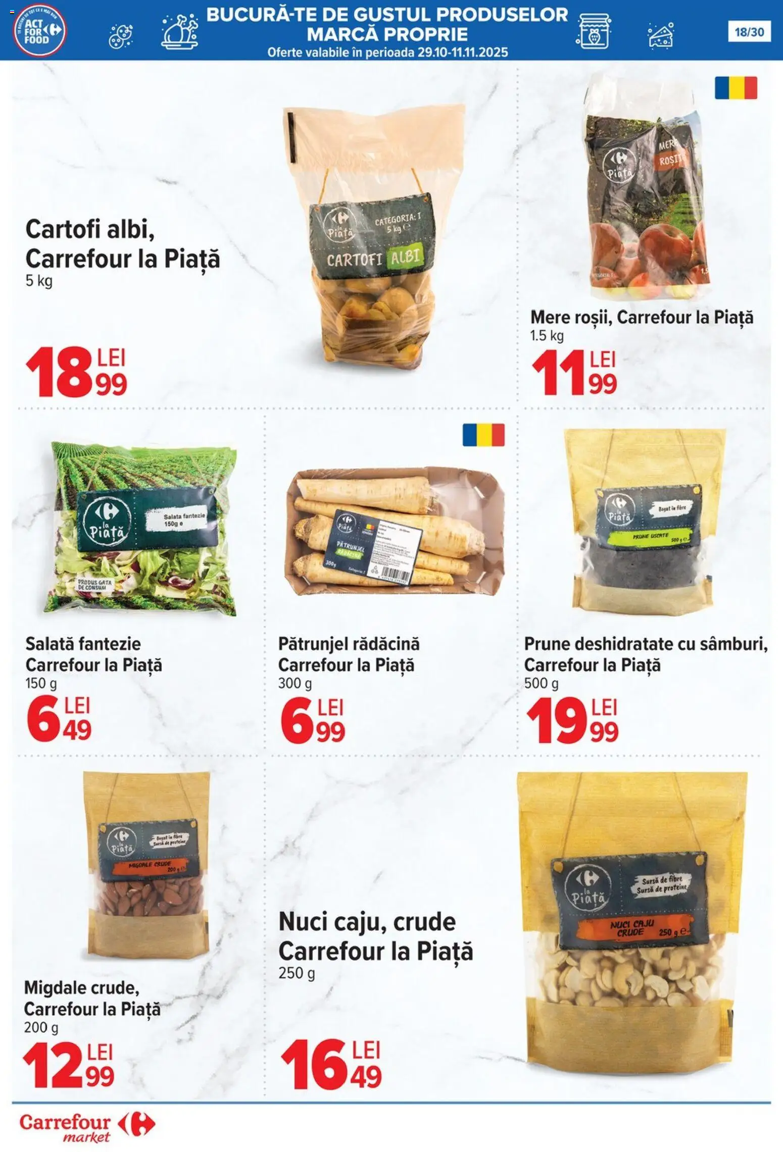 Noul catalog Carrefour – valabil de la 05.11.2025 | Pagină: 18 | Produse: Pătrunjel, Migdale, Salată, Cartofi