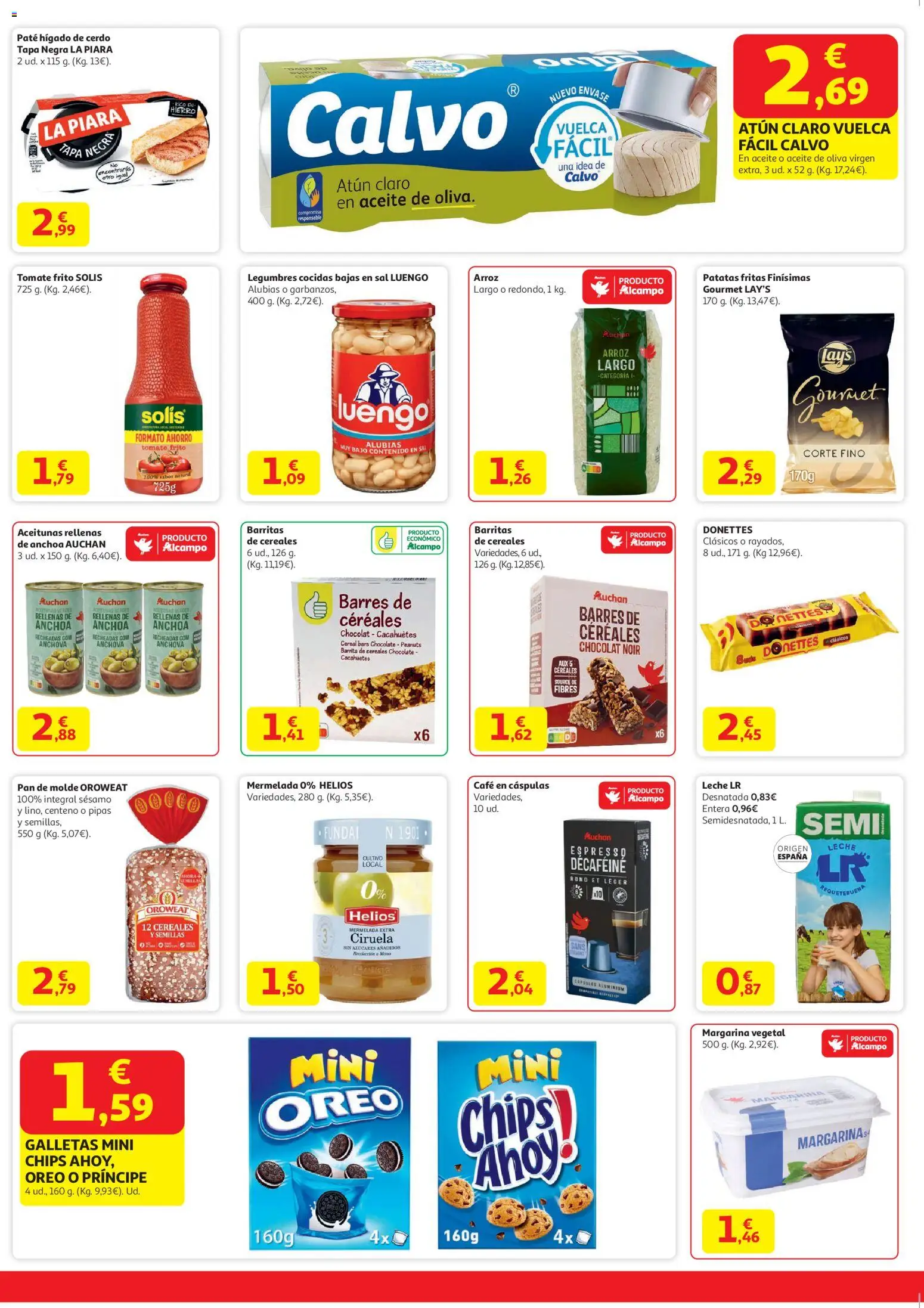 Alcampo - Nacional │ válido desde el 02.01.2026 | Página: 3 | Productos: Leche, Paté, Pan de molde, Margarina