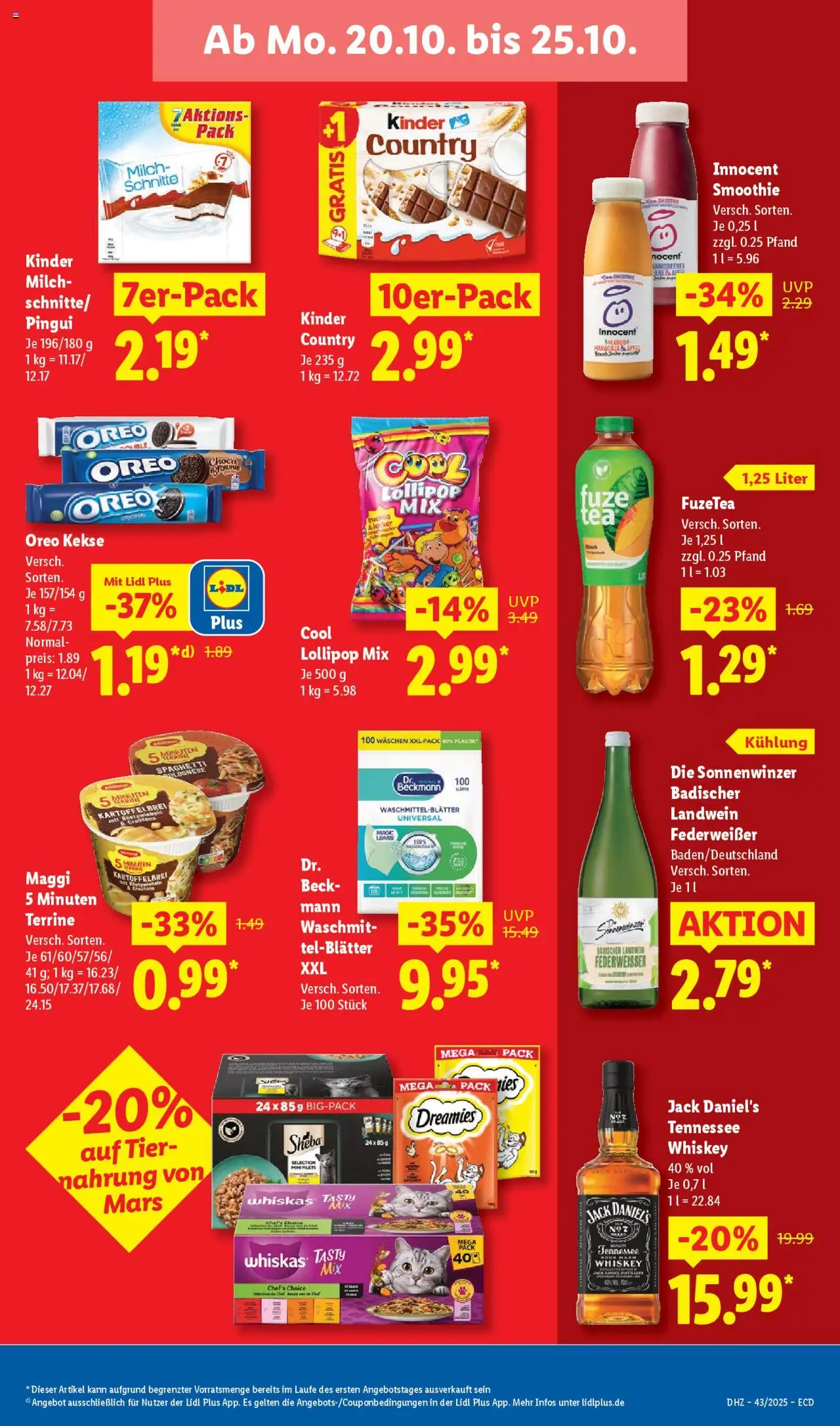 Lidl - Prospekt – gültig ab 20.10.2025 | Seite: 17 | Produkte: Äpfel, Jack Daniel's, Mars, Whiskey