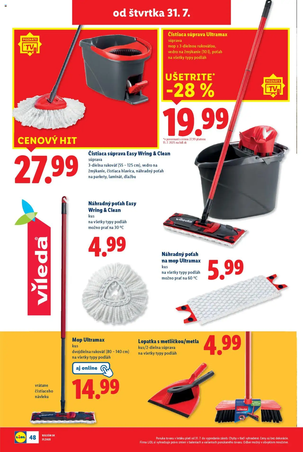 Lidl leták │ platný od 28.07.2025 | Strana: 72 | Produkty: Mop
