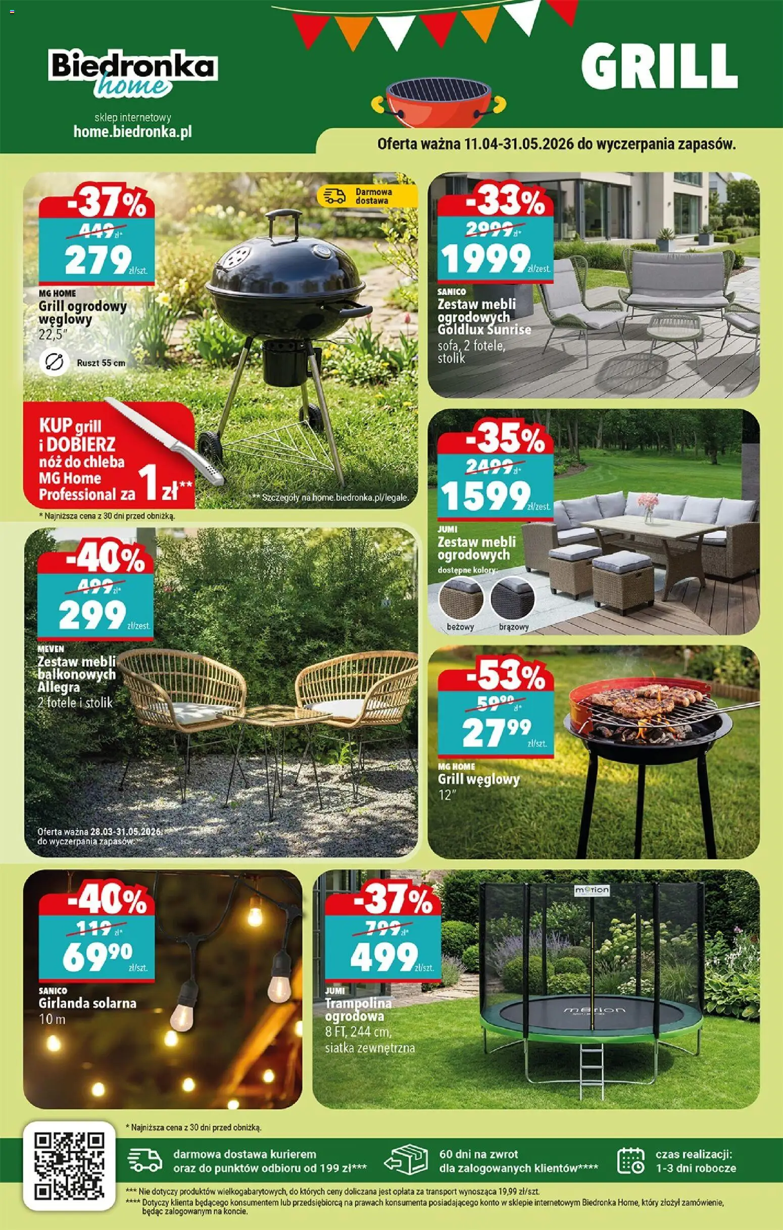 Biedronka gazetka - Hity i inspiracje od 11.04.2026 | Strona: 40 | Produkty: Grill, Trampolina, Ruszt, Siatka
